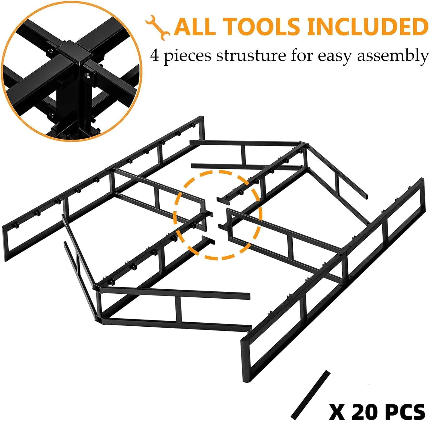 YILAN Box Spring Queen, 9 Inch Metal Queen Box Spring Only, Heavy Duty Mattress Foundation with Cover, Non-Slip, Noise Free, Easy Assembly (Queen, 9)