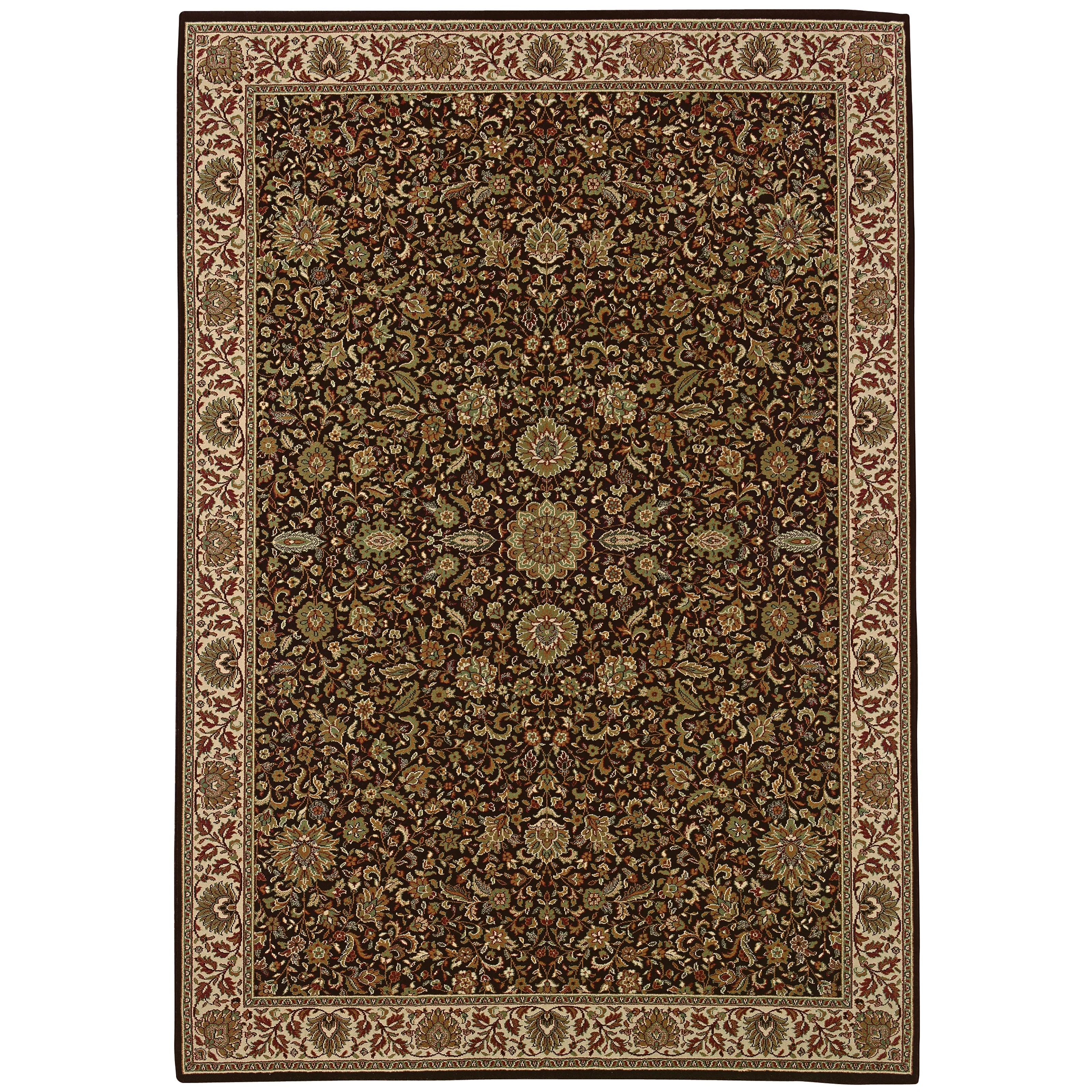 Style Haven  Annapolis Traditional Persian Inspired Area Rug Brown/Cream 5'3