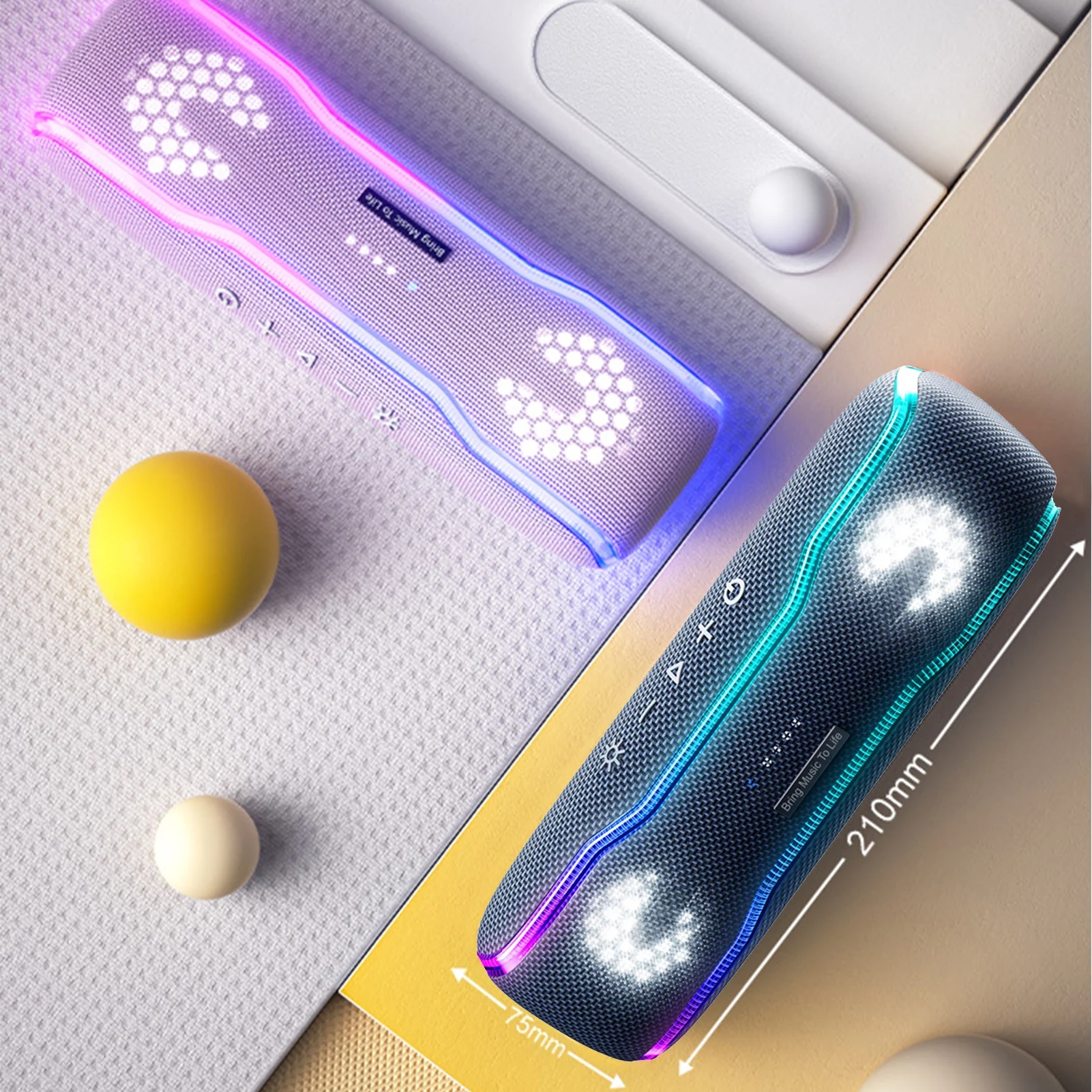 Pinnaco speaker,Waterproof IPX7 HiFi Sound AUX BT BT5.3 Sound Bass 30W Portable Stereo Scene Series Party Bass AUX BMTL Portable Wireless BT TF Series Stereo Scene HiFi Dazzduo