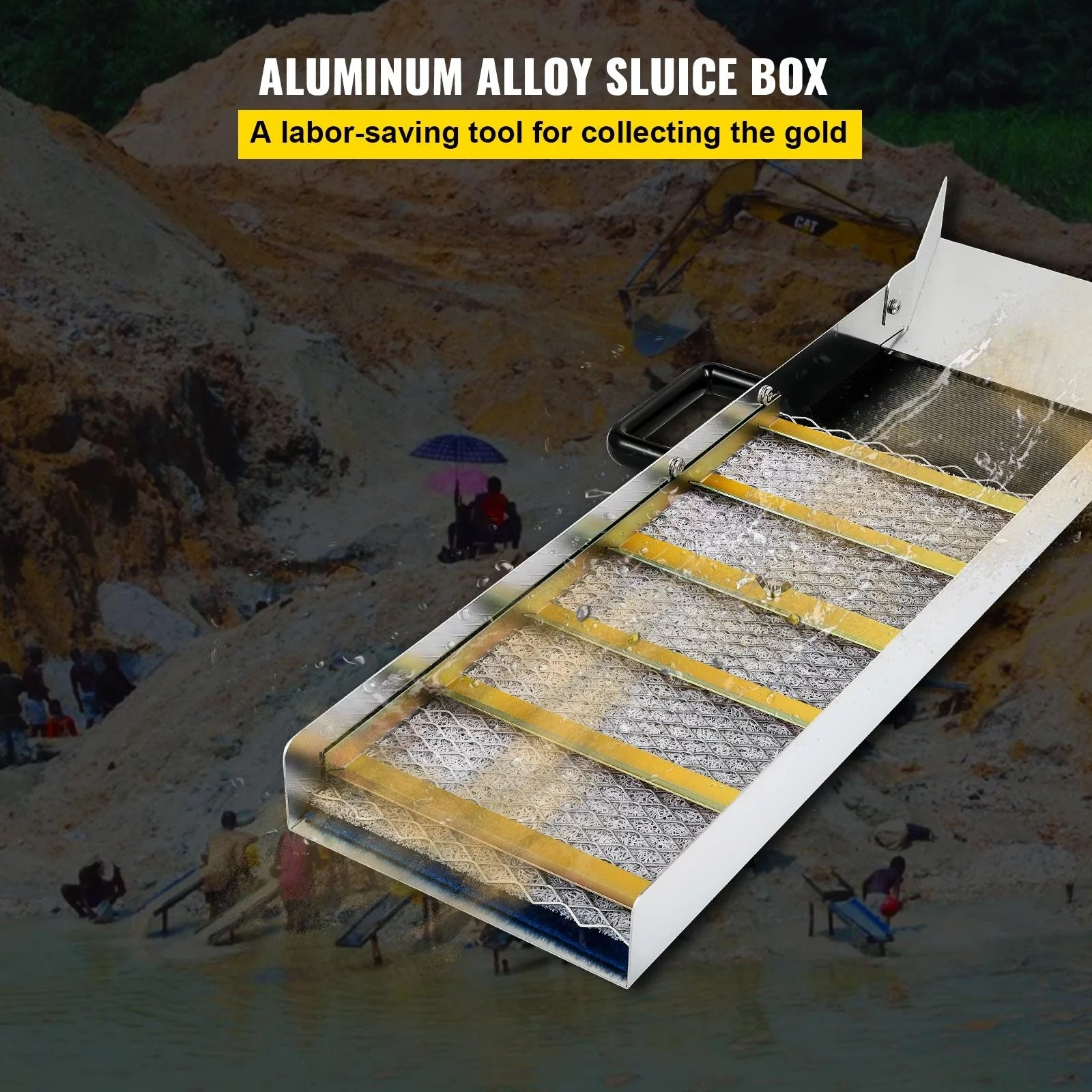 BENTISM Aluminum Alloy Sluice Box, Compact 36