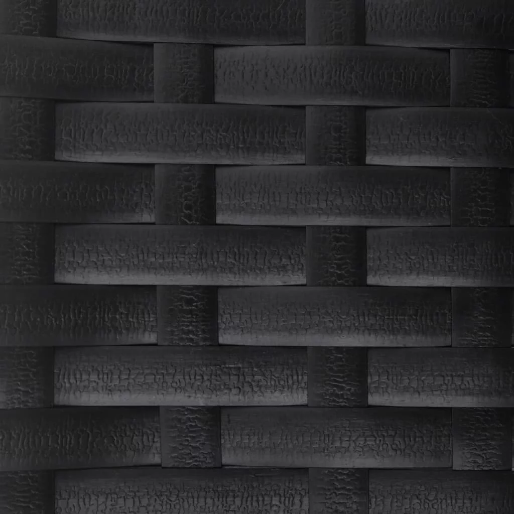 Aibecy 2-Seater Patio Bench Black Poly Rattan