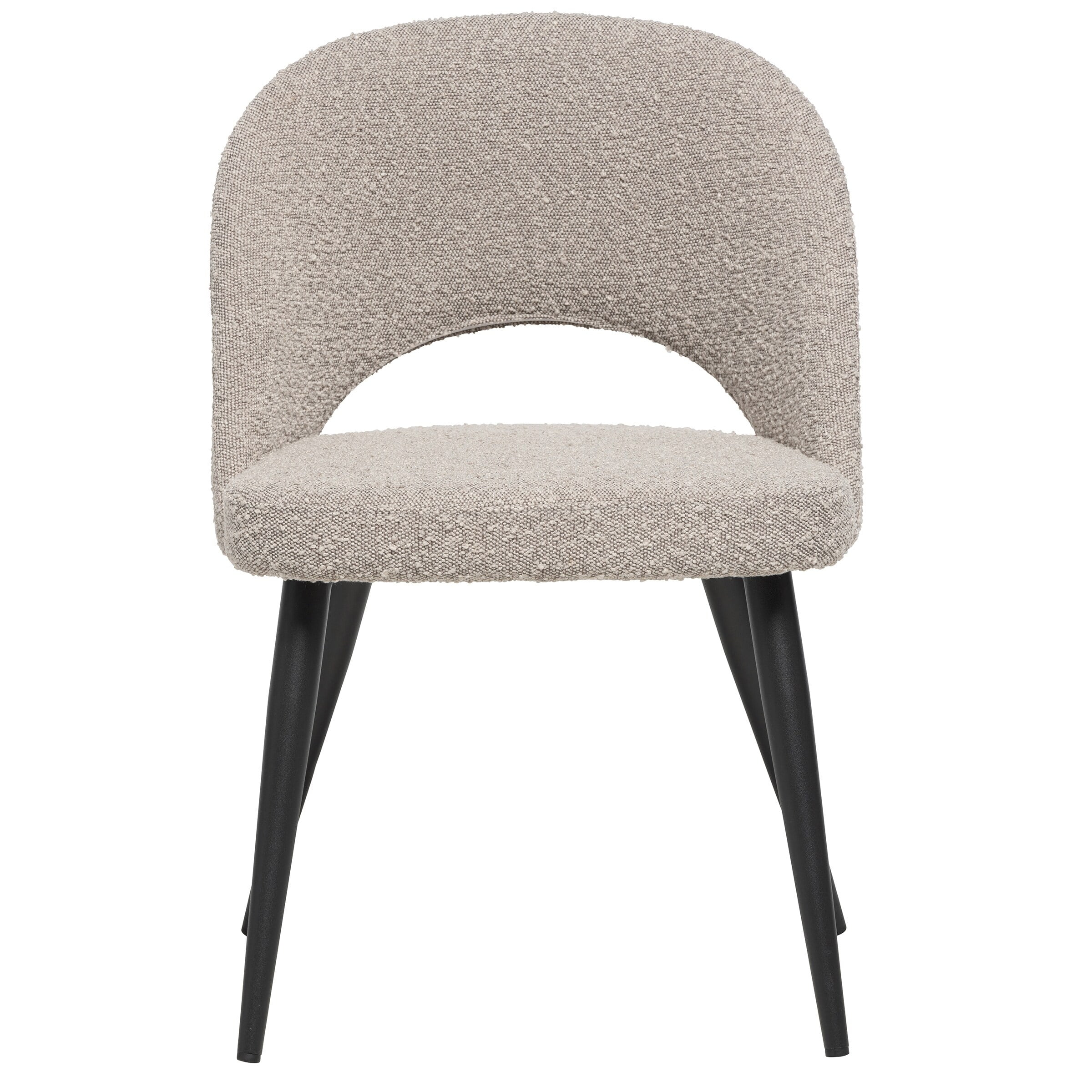 Elite Living Coco Mid-Century Modern French Boucle Upholstered Dining Chair Taupe