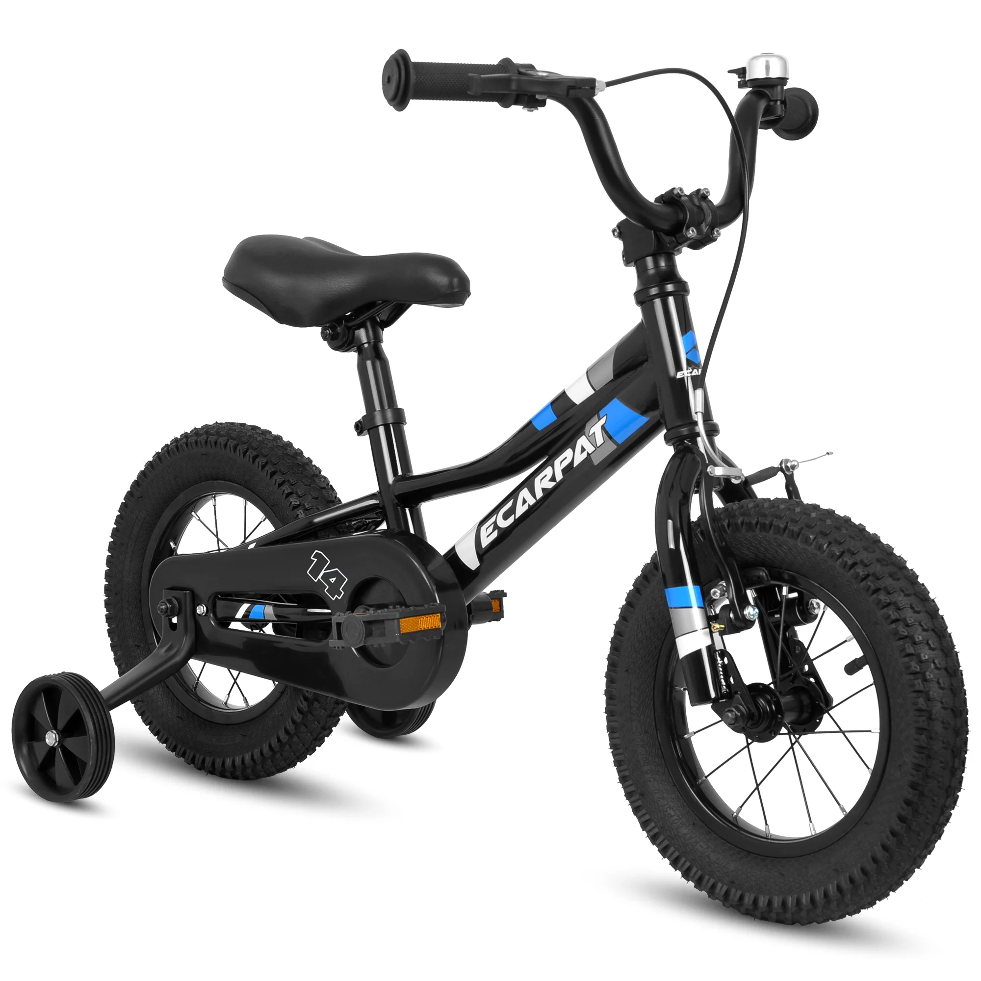 POWANLI A14117 Ecarpat Kids' Bike 12 Inch Wheels, 1-Speed Boys Girls Child Bicycles For3-5Years, With Removable Training Wheels Baby Toys, Front V Brake, Rear Holding Brake
