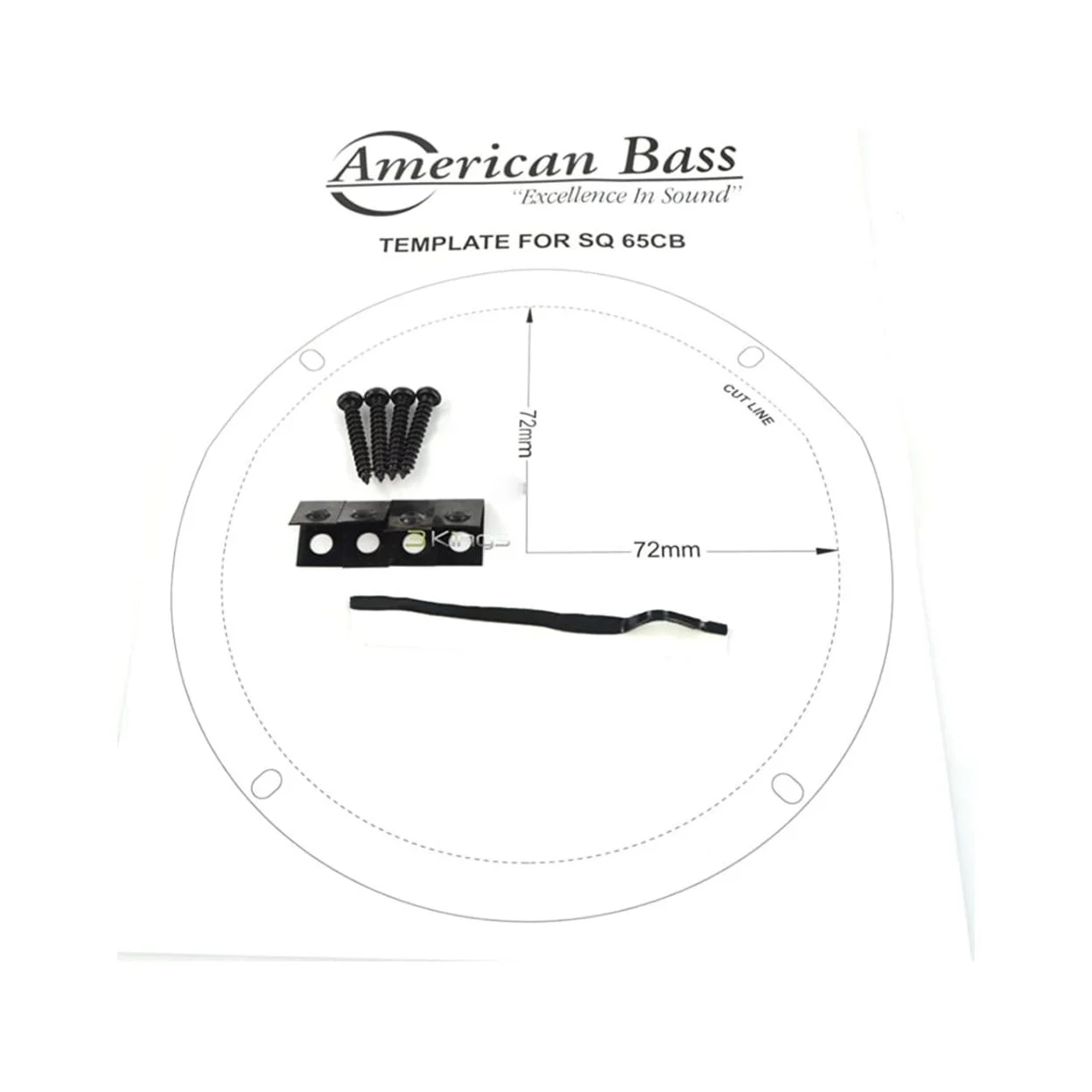 (Pack of 2) American Bass 6.5 inch Midrange Speaker 300W Max 8 Ohm Midbass Car Audio SQ65CB-X