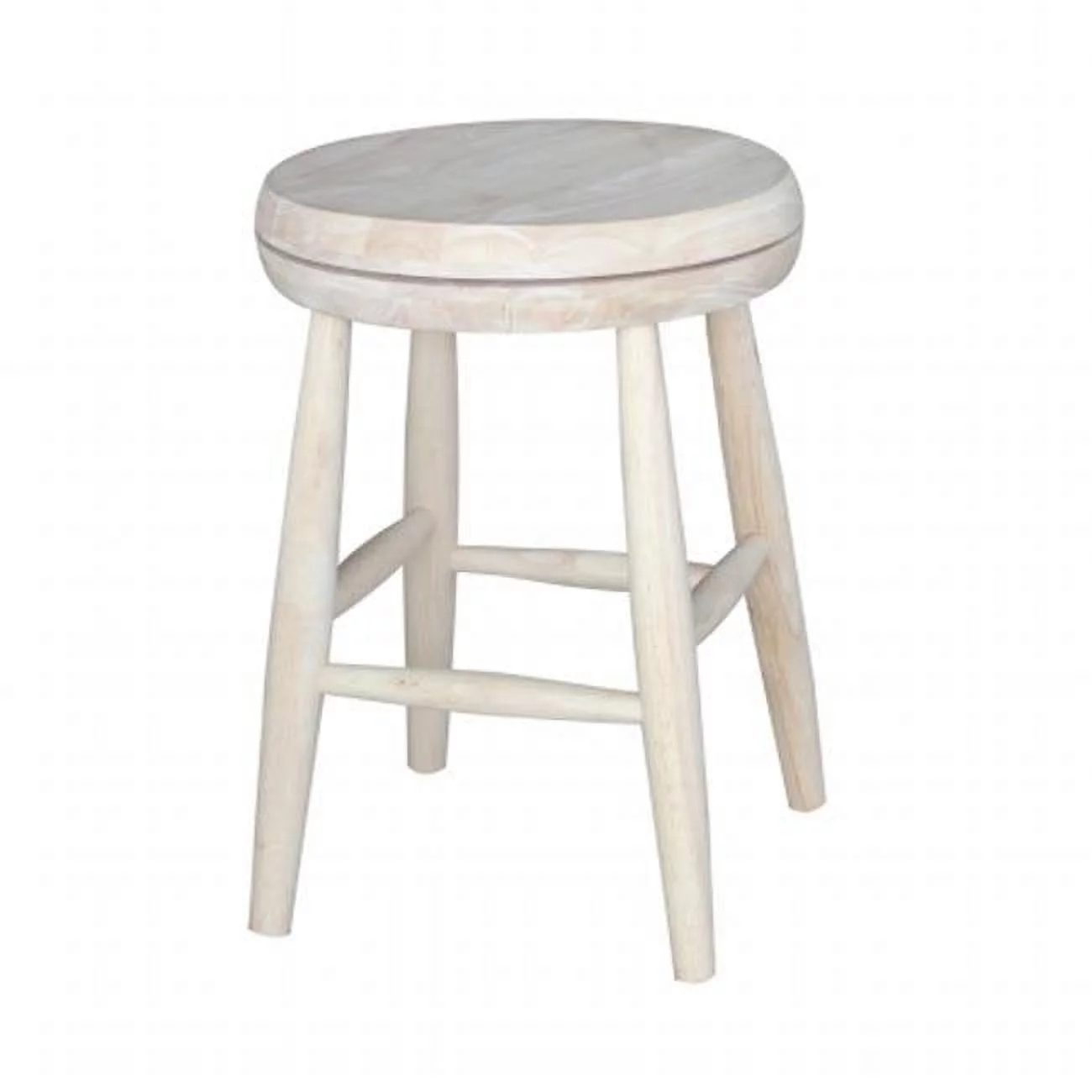 18 in. Unfinished Swivel Scooped Seat Stool