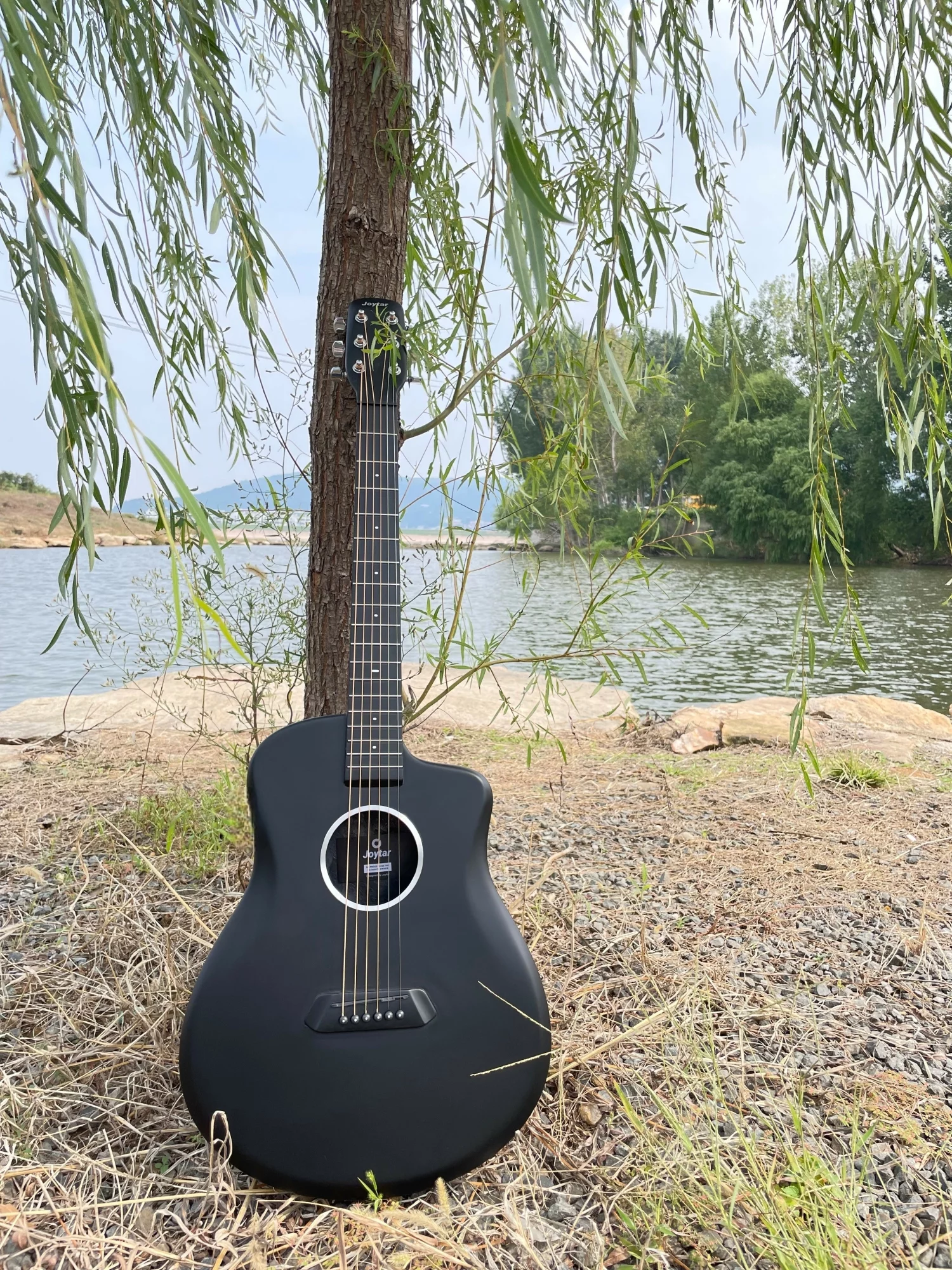 Joytar J2 Carbon Fiber Acoustic Guitar 36 inch Black Satin with Gig Bag