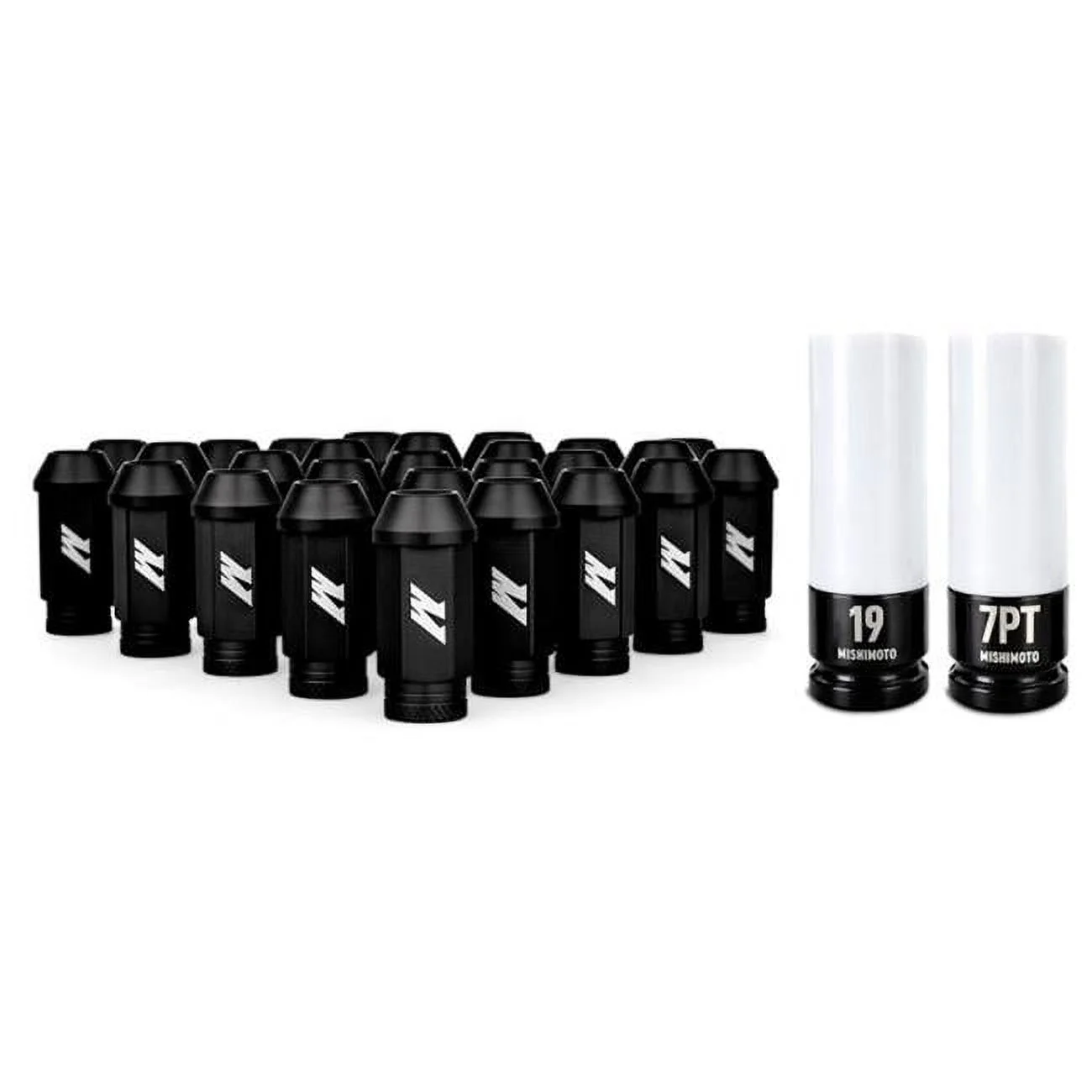 Mishimoto  M12x1.5 Aluminum Locking Lug Nuts Set, Black - 27 Piece