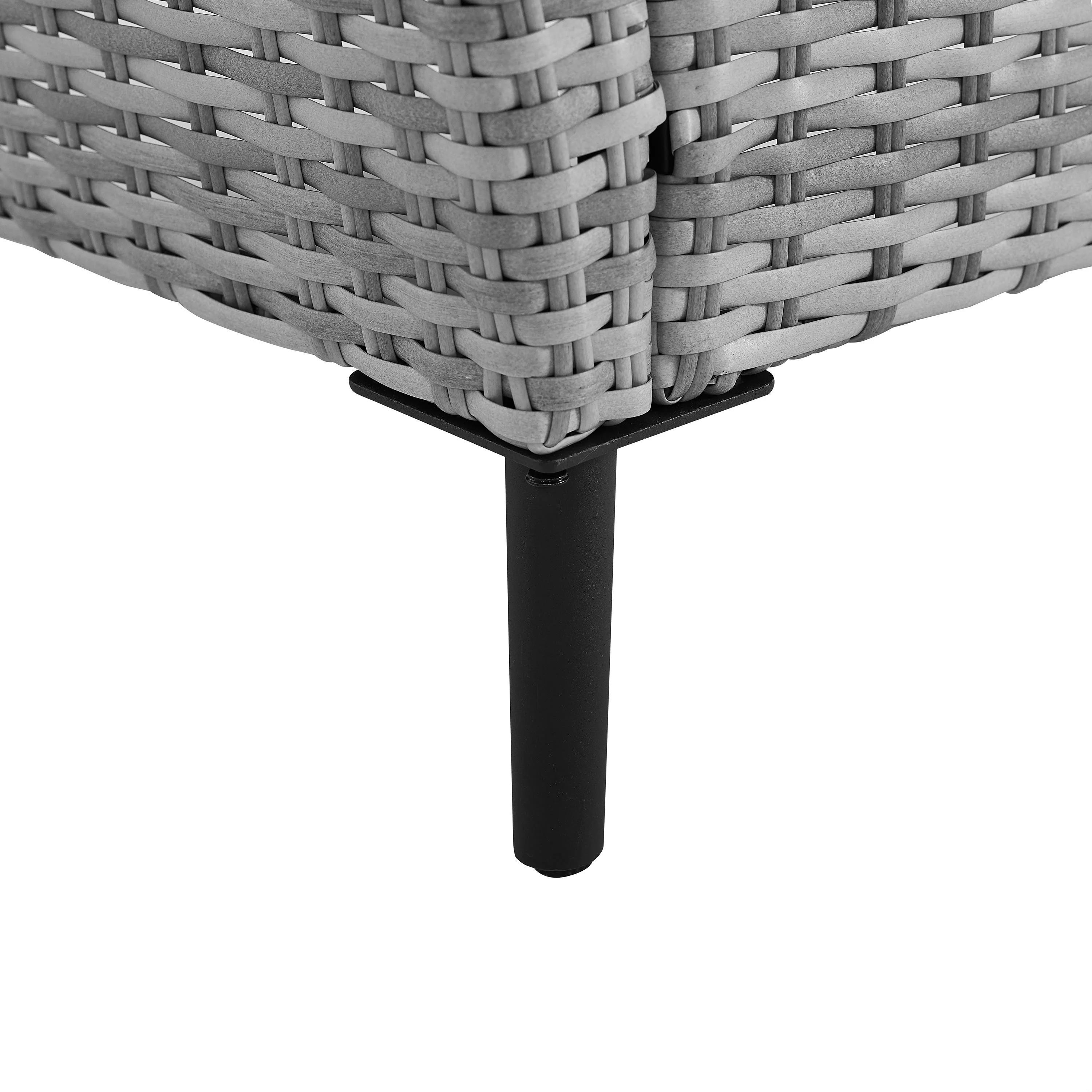 Crosley Richland Wicker Patio Arm Chair in Gray (Set of 2)