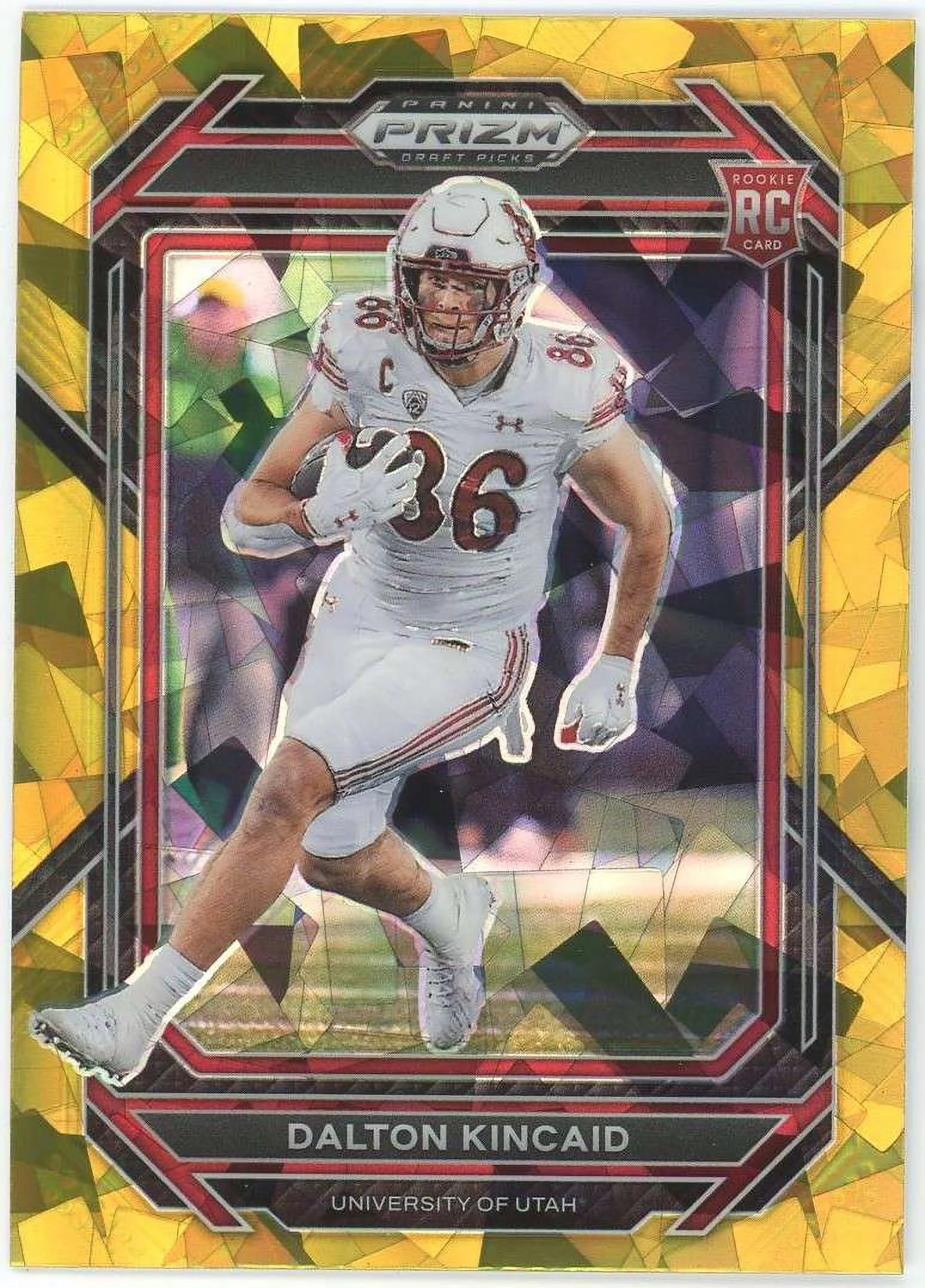 NFL 2023 Panini Prizm Draft Picks Gold Ice Prizm Dalton Kincaid #157 (Rookie)