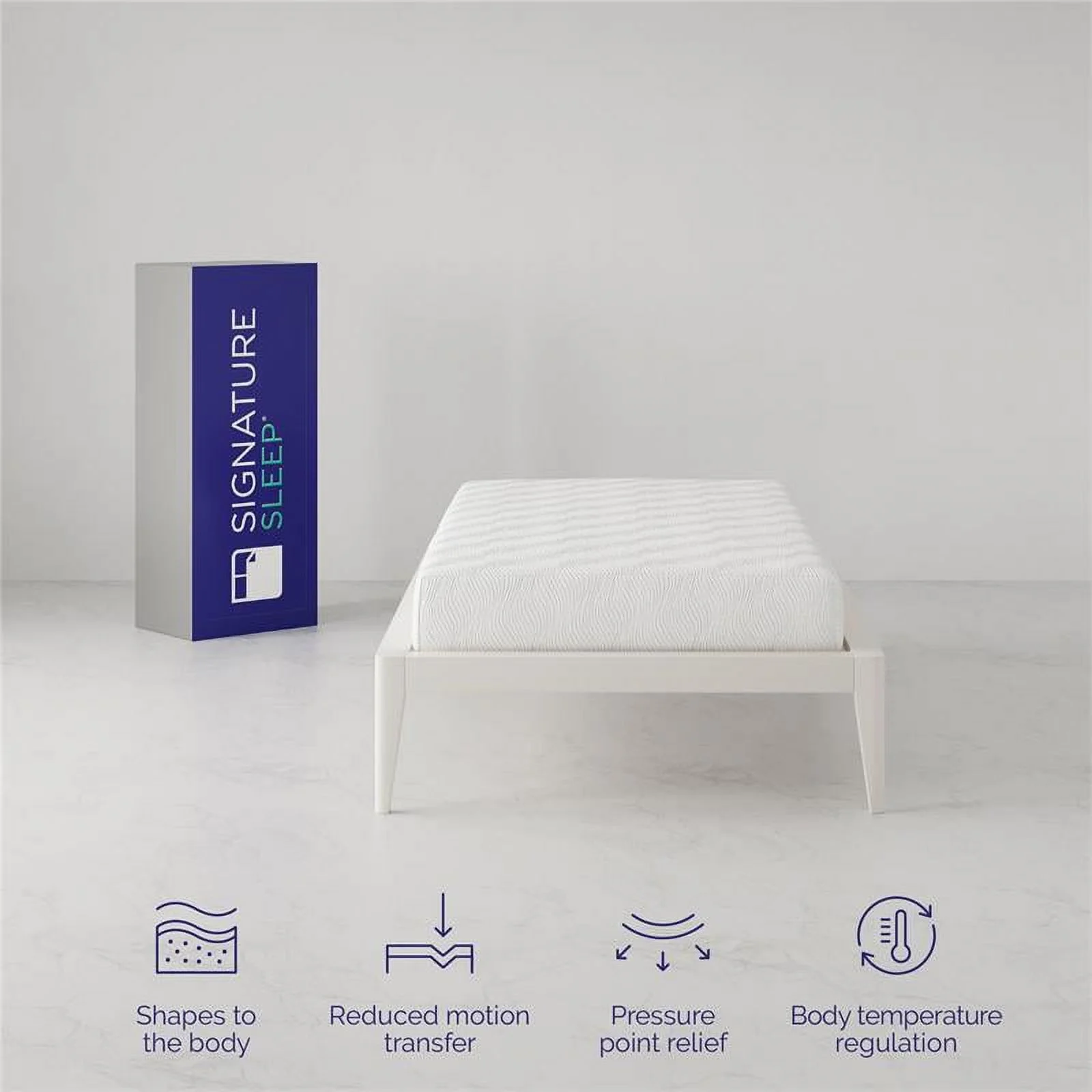 Signature Sleep Memoir 8 Inch Gel Memory Foam Mattress Twin Size