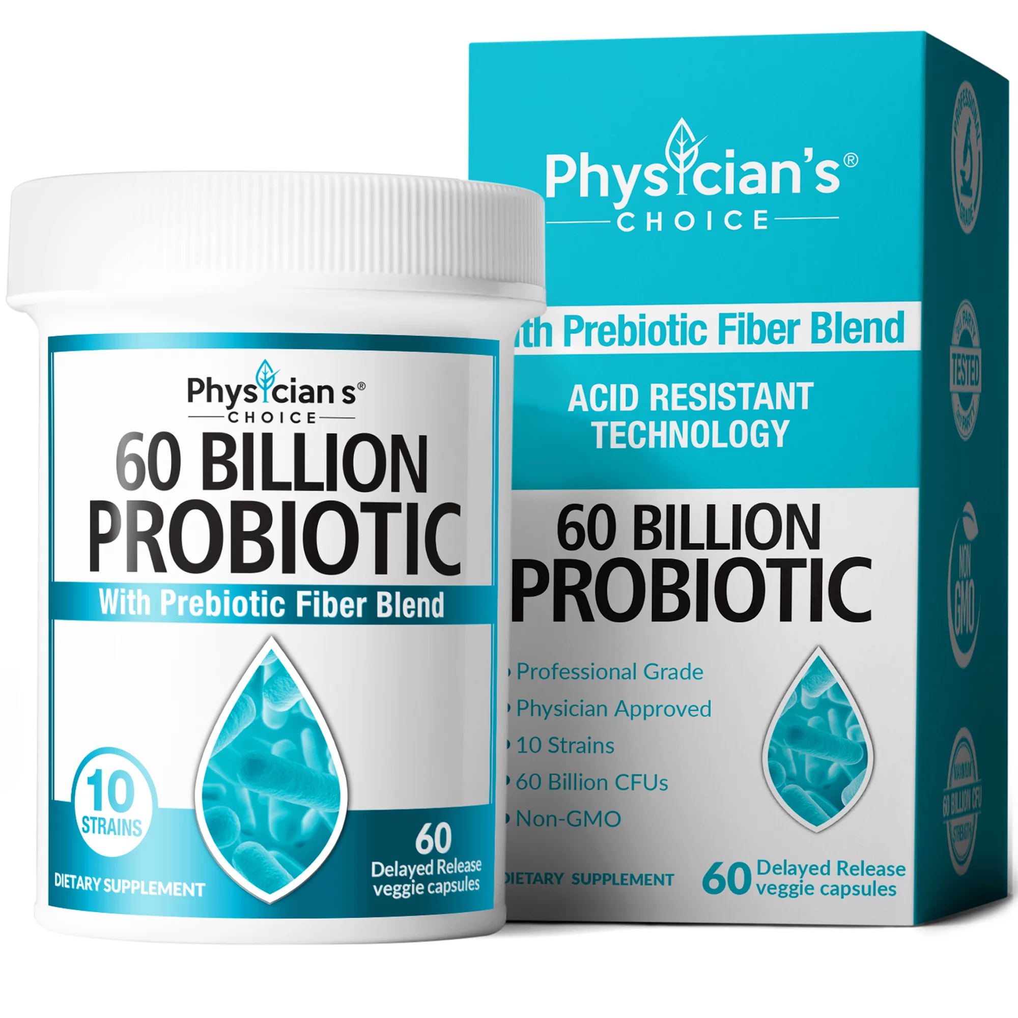 Physician's Choice Probiotics 60 Billion CFU 60 Count (Pack of 2)