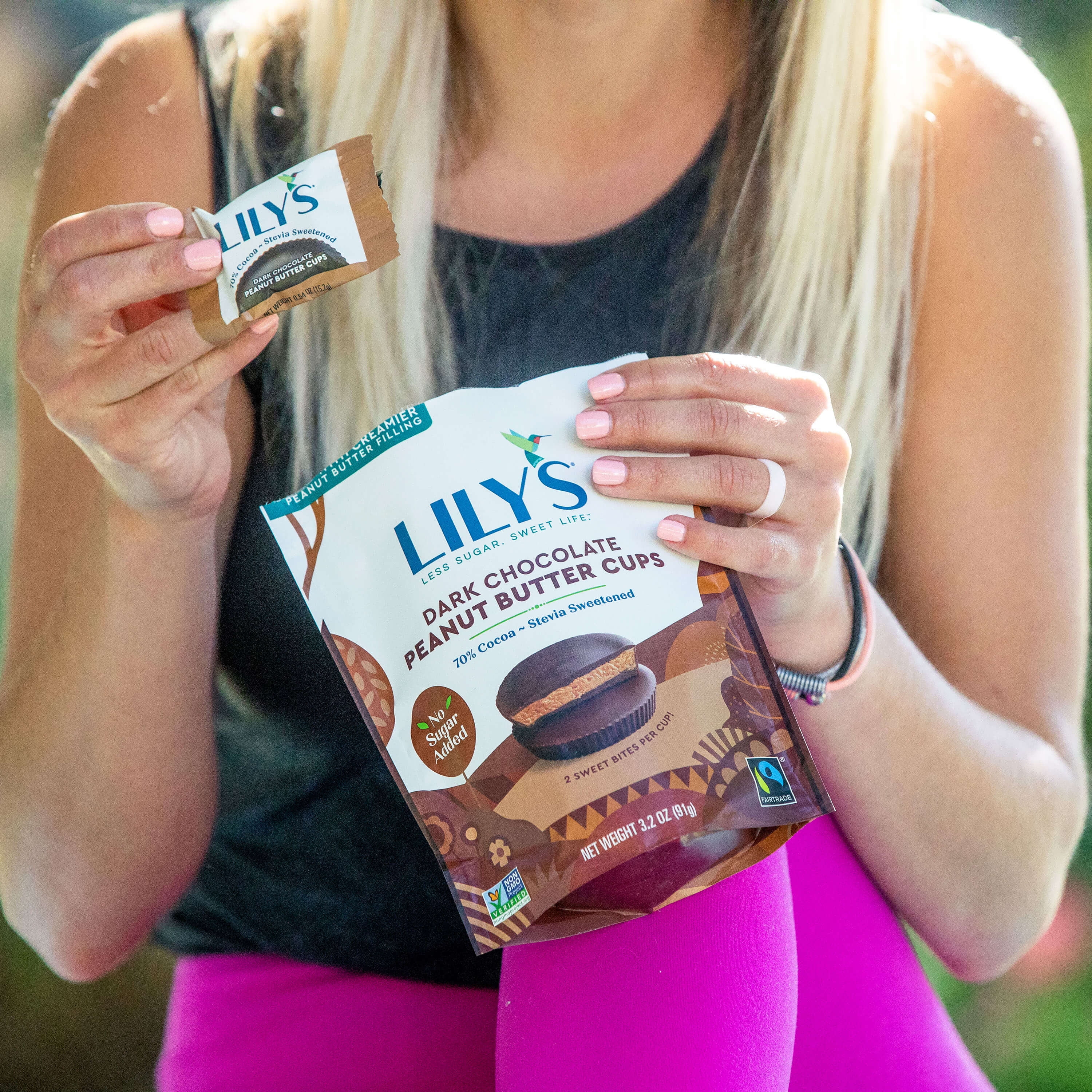 Lily's Sweets Peanut Butter Cup Dark Chocolate, 3.2 oz