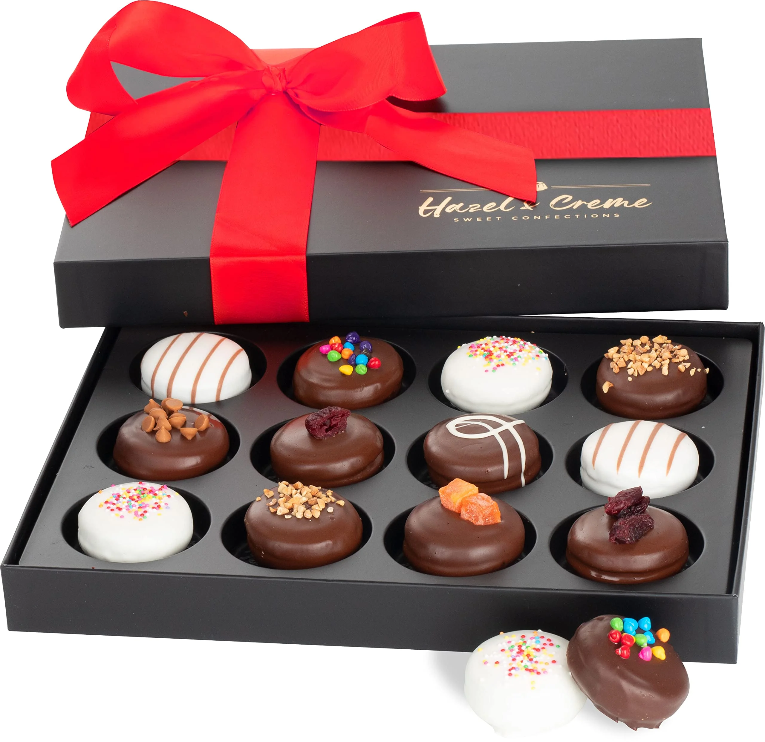 Cookies Gift Basket - Dark Chcolate Cookie Gift Box for Women/Men - Anniversary Food Gifts for Couple - Holiday Vegan Cookie Gift Box - Food Gifts - Gourmet Gifts for Him/Her