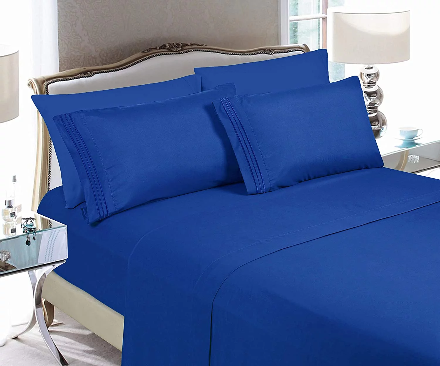 Clearance Super Soft 1500 Series Deep Pocket Sheet Set - Twin/Twin XL Royal Blue