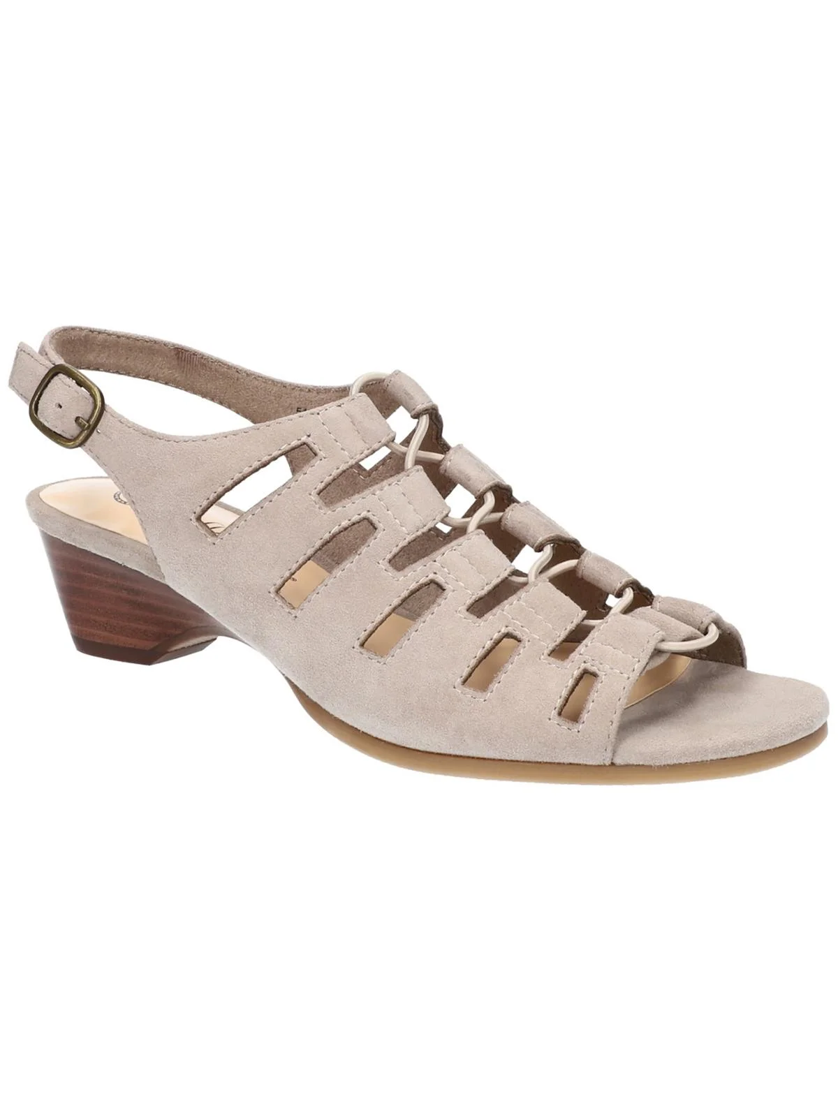 Bella Vita Womens Zamira Suede Ankle Strap Slingback Sandals