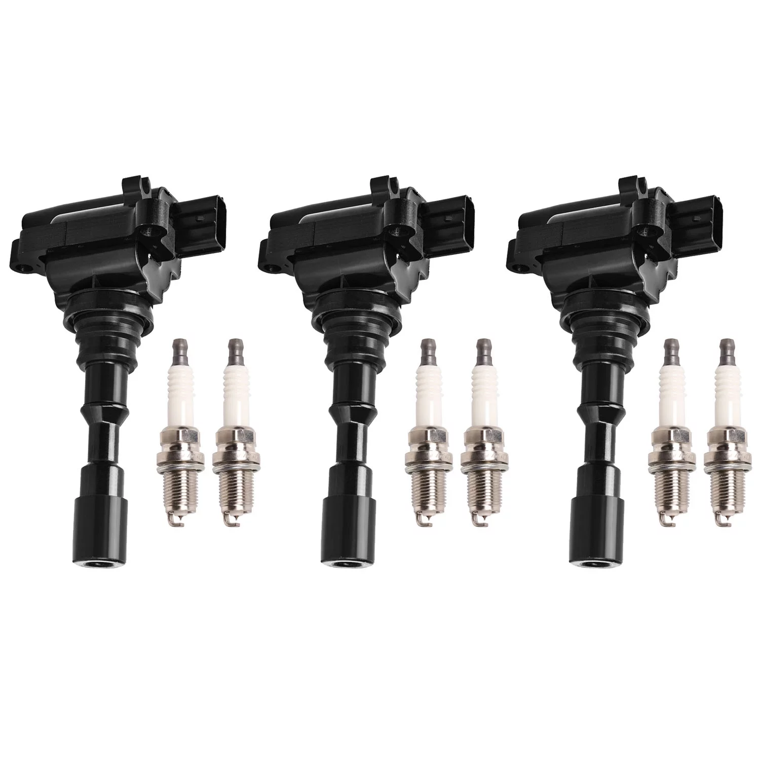 3 Ignition Coils and 6 Iridium Spark Plugs Compatible with 2003-2006 Kia Sorento EX LX 3.5L V6 Replacement for UF431