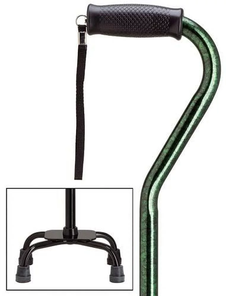 Quad Cane Adjustable Green Granite Small base 6