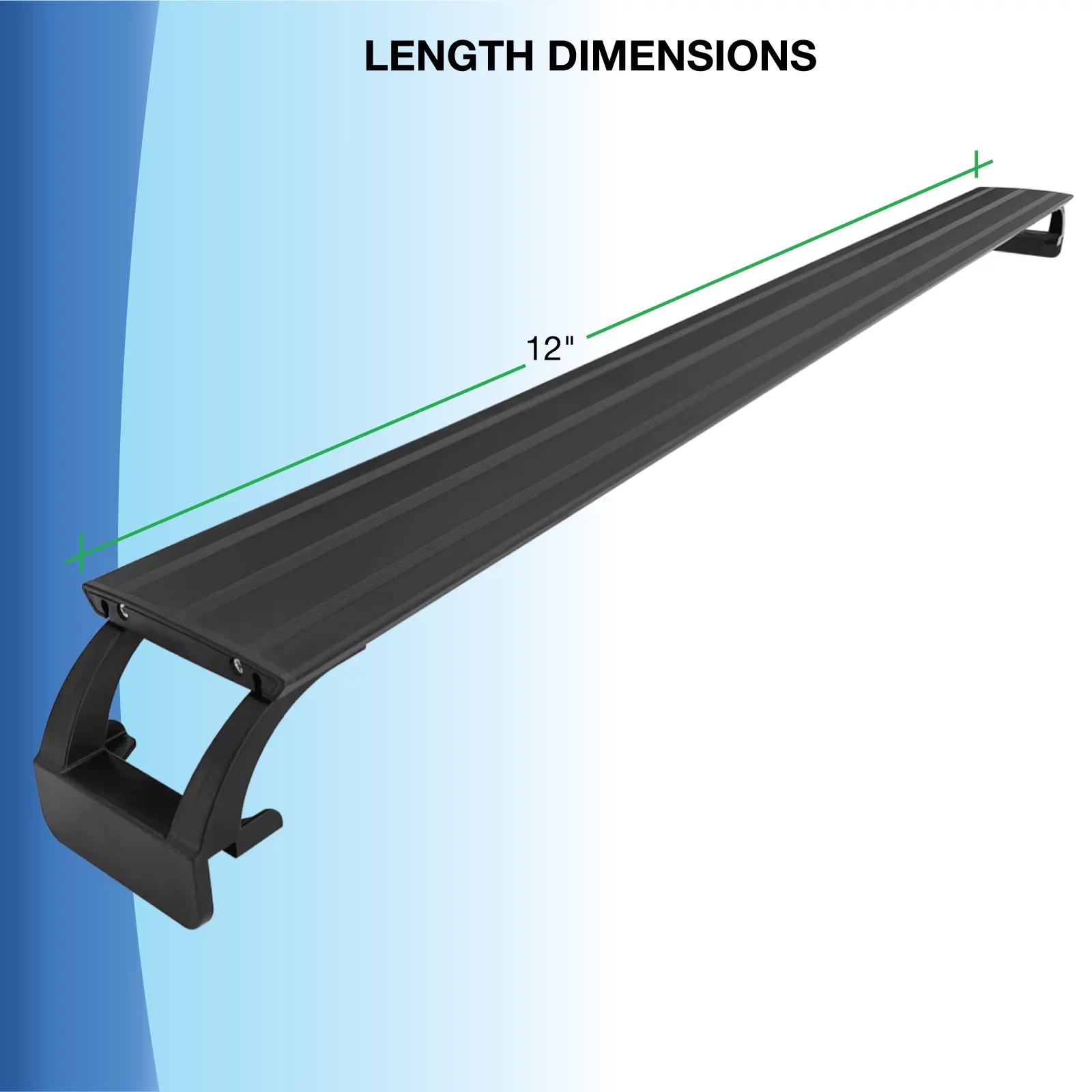 Qube 9W Full Spectrum Aquarium Light with Aluminum Alloy Shell Extendable Brackets, Red, White & Blue LEDs, External Remote, Fits most fish tanks