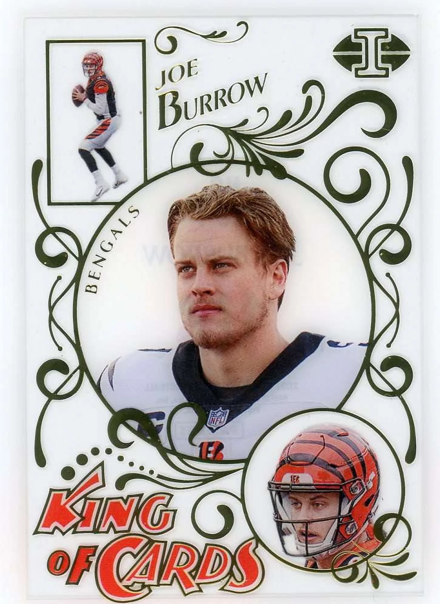 NFL 2021 Panini Illusions Joe Burrow Trading Card KC-7 (King of Cards)