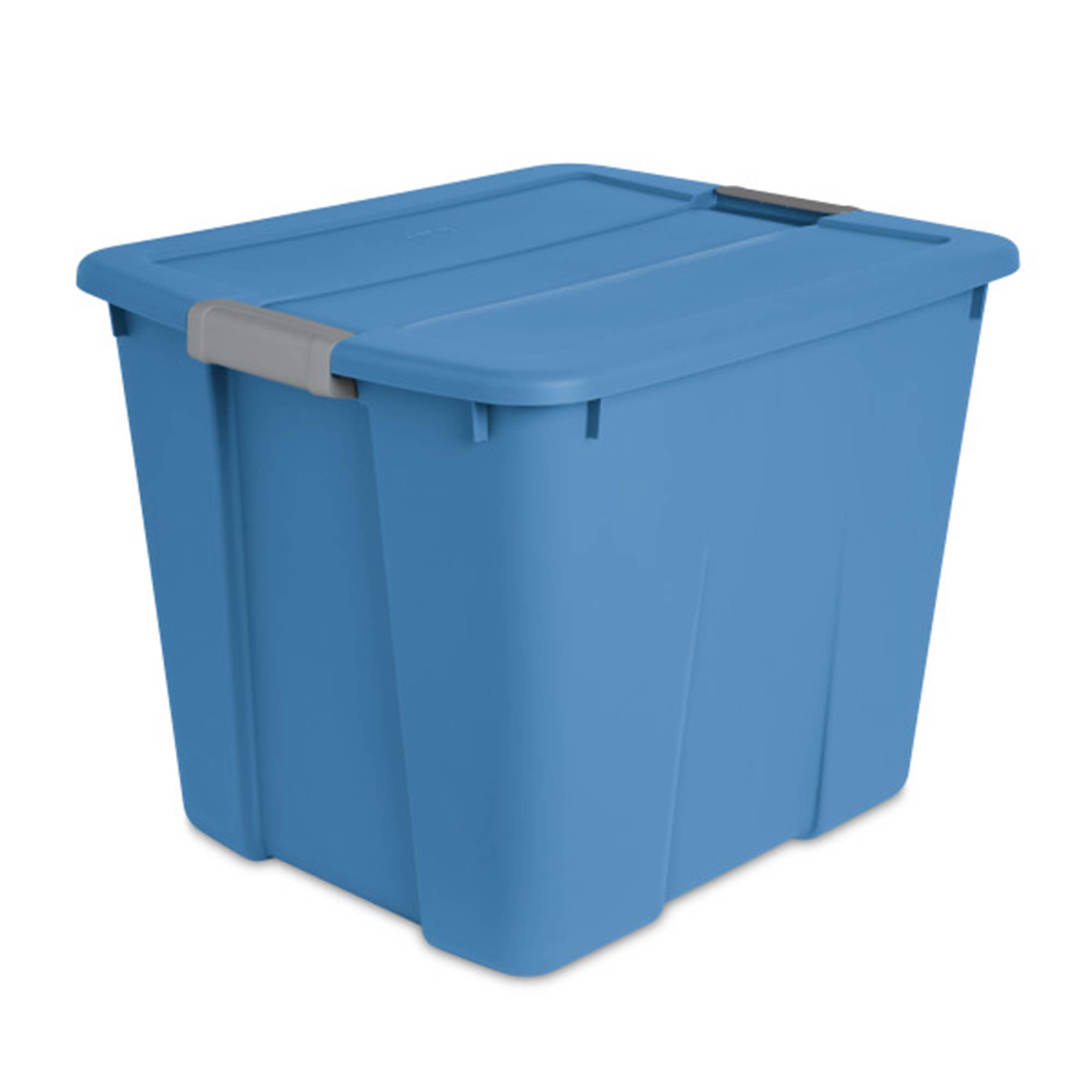 Sterilite 20 Gal Latch Tote with Handles, Blue Ash (6 Pack)