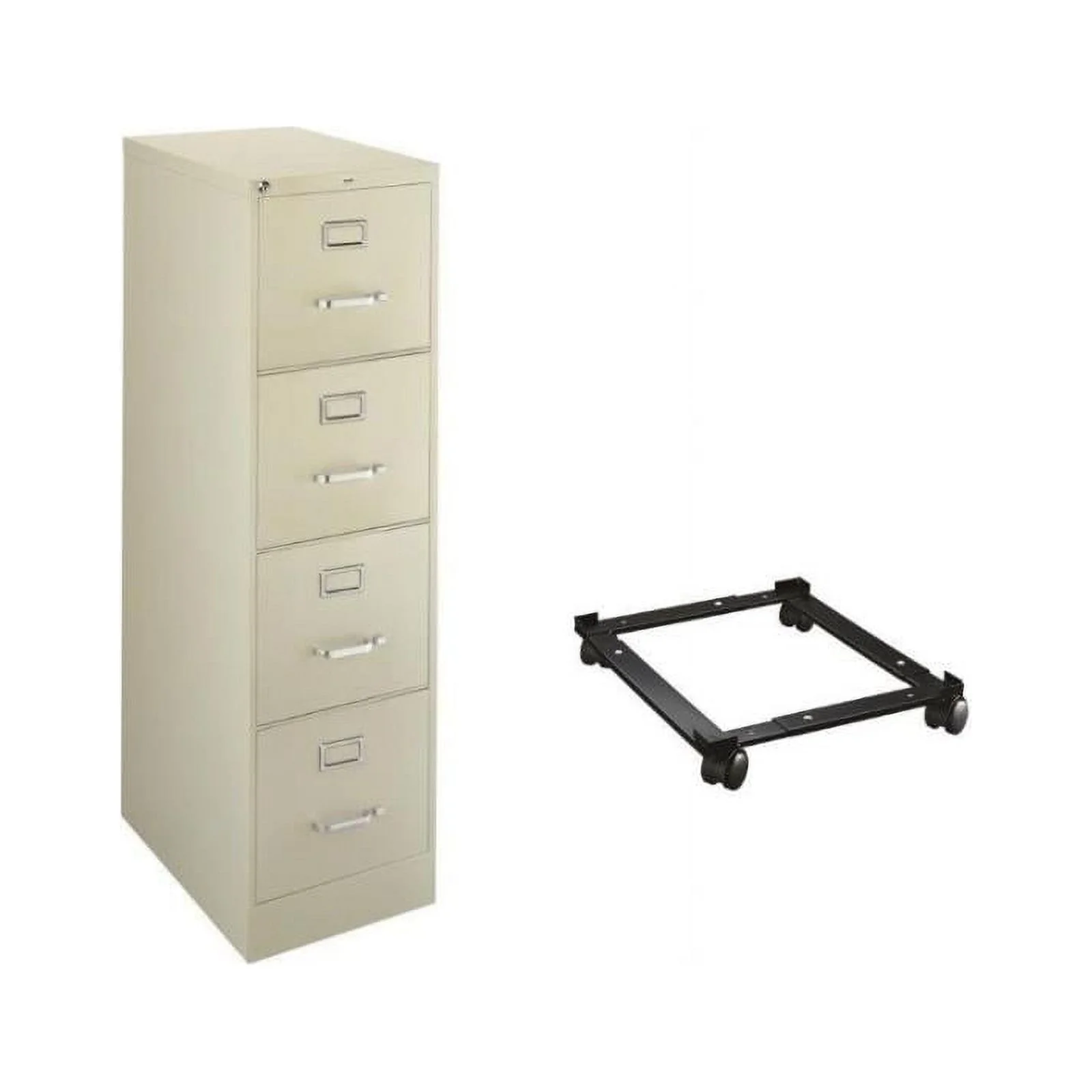 Scranton & Co 2 Set of Vertical File Cabinet and Adjustable Mobile File Caddy