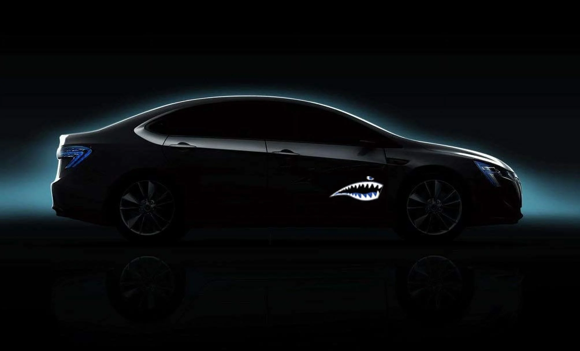 SaKaguro Shark Teeth Mouth Kayak Stickers,Vinyl,2Pcs,Shark-C