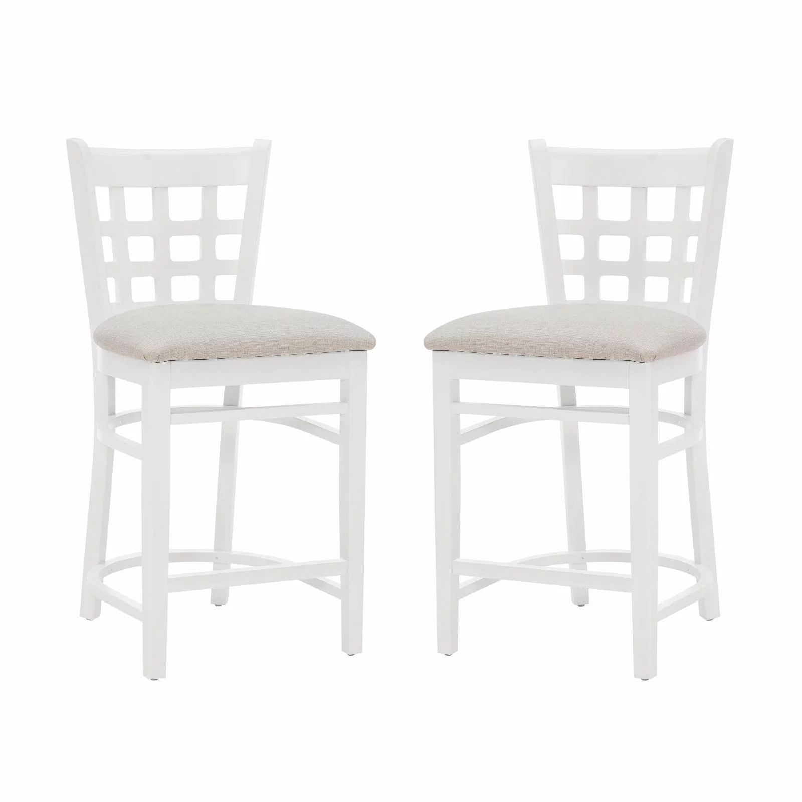 Linon Lola 24 in. Counter Stool - Unfinished - Set of 2
