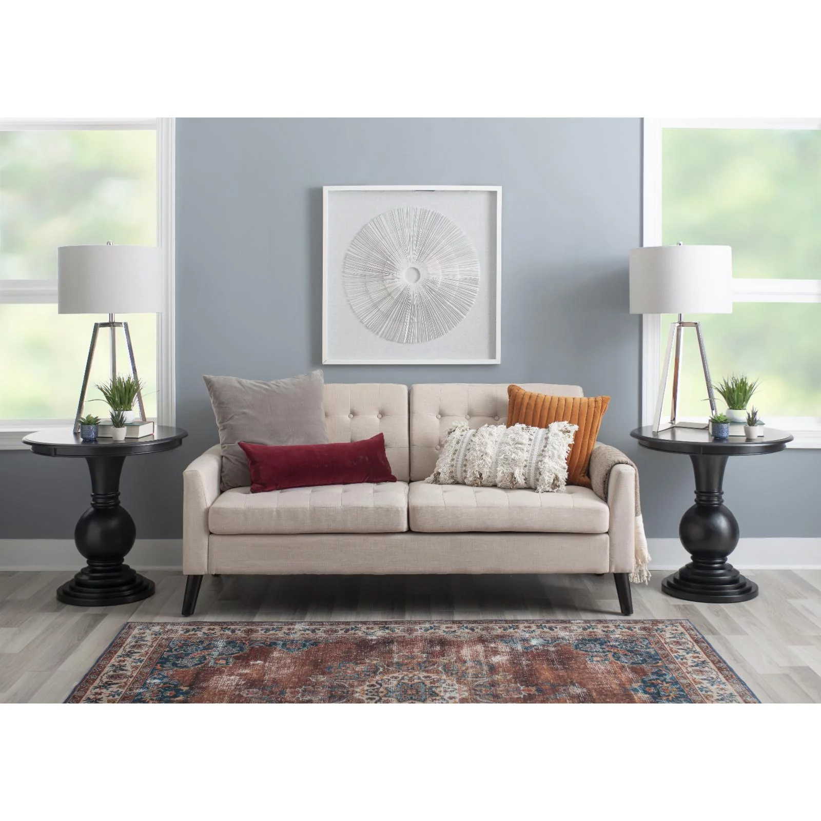 Powell Adeline Round Side Table - Black