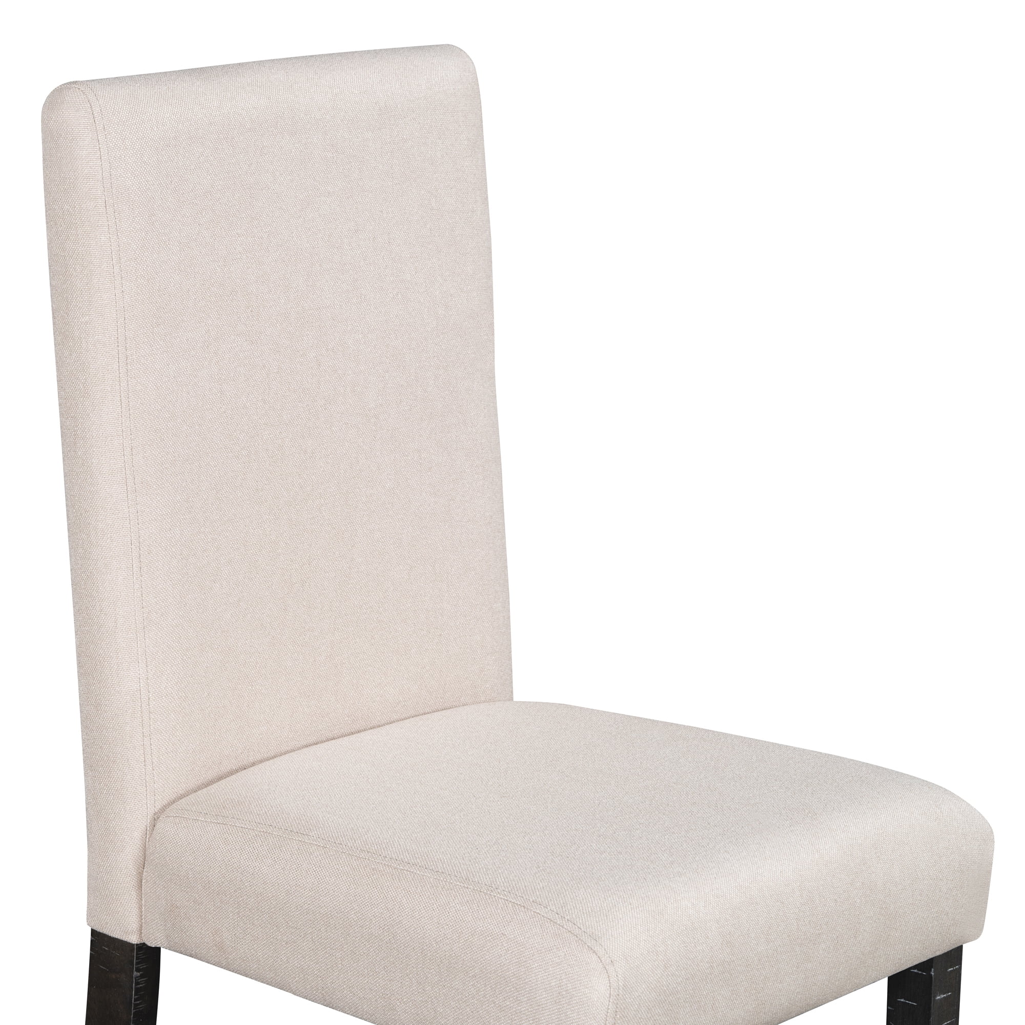 TREXM 5-Piece Retro Dining Set with Extendable Round Table, Removable Middle Leaf, and 4 Upholstered Chairs - Black