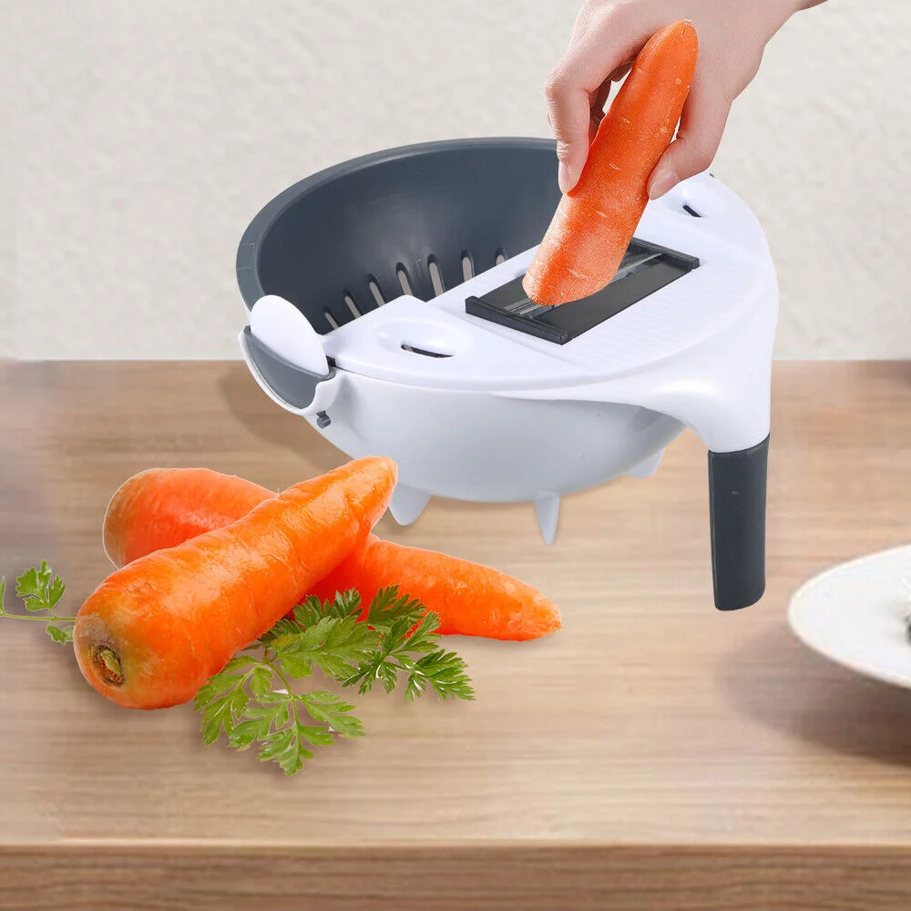JLLOM Multifunctional Vegetable Fruit Cutter: Save Time and Effort in the Kitchen with Versatile Cutting and Grating Options!