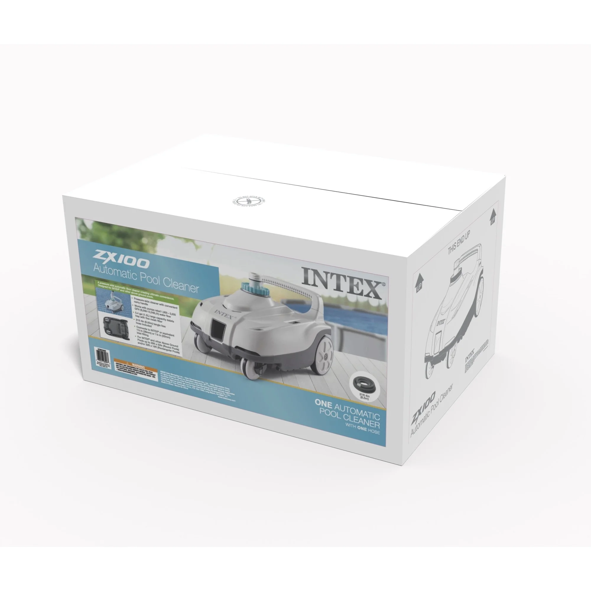 Intex ZX100 Automatic Pressure Side Swimming Pool Cleaner with Hose