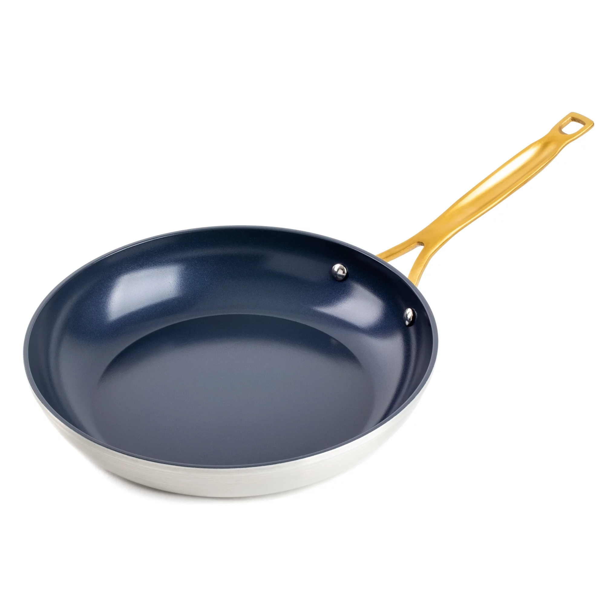 Thyme & Table 12-Piece Nonstick Cookware Set, Silver and Navy