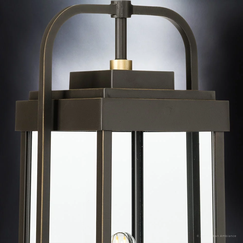 Luxury Transitional Post Light, 21.375H x 8.25W, with Modern Style, Olde Bronze, UHP1342 by Urban Ambiance