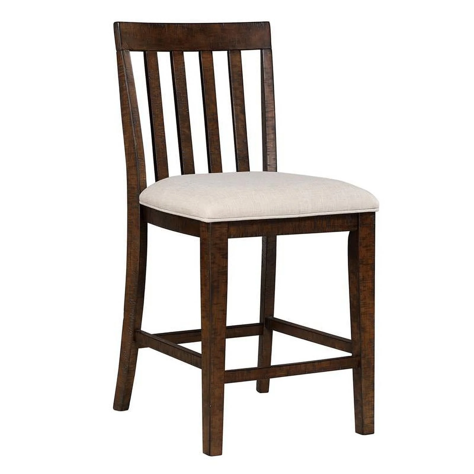 Furniture of America Ena Rustic Solid Wood 7-Piece Counter Dining Set in Oak