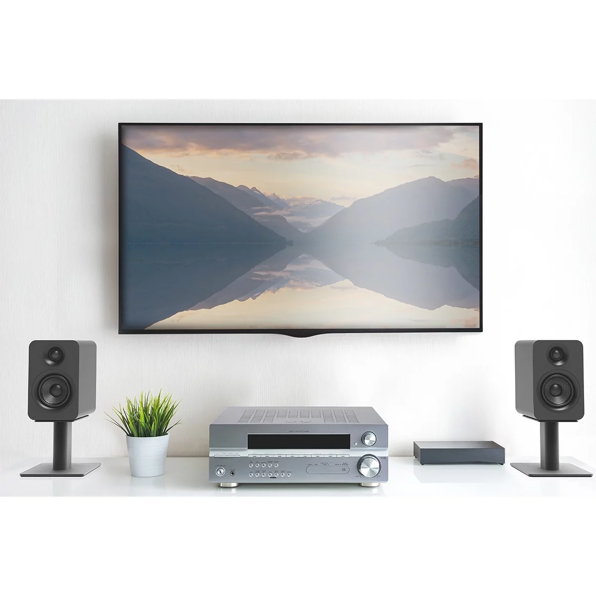 Open Box Kanto YUP4 Passive Bookshelf Speakers with 1