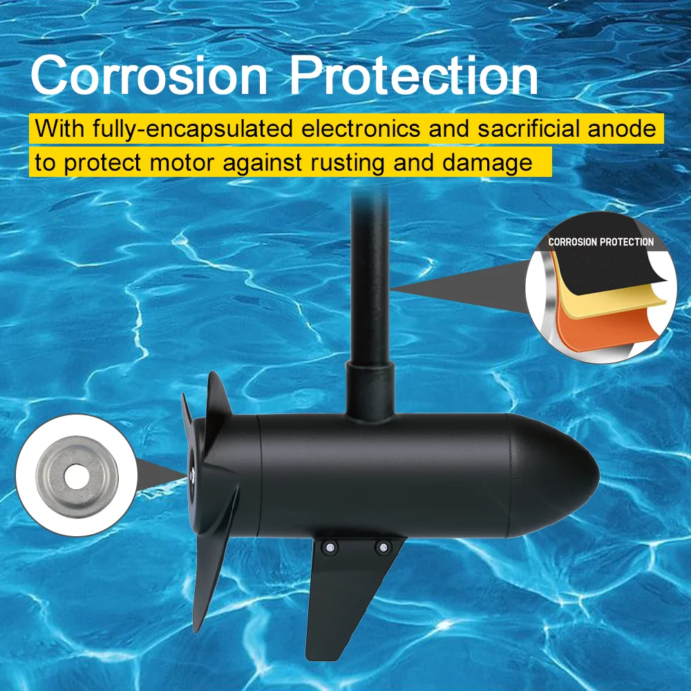 AQUOS Haswing CaymanB 24V 80LBS 54inch Bow Mount Trolling Motor with Wireless Remote Control, Quick Release Bracket