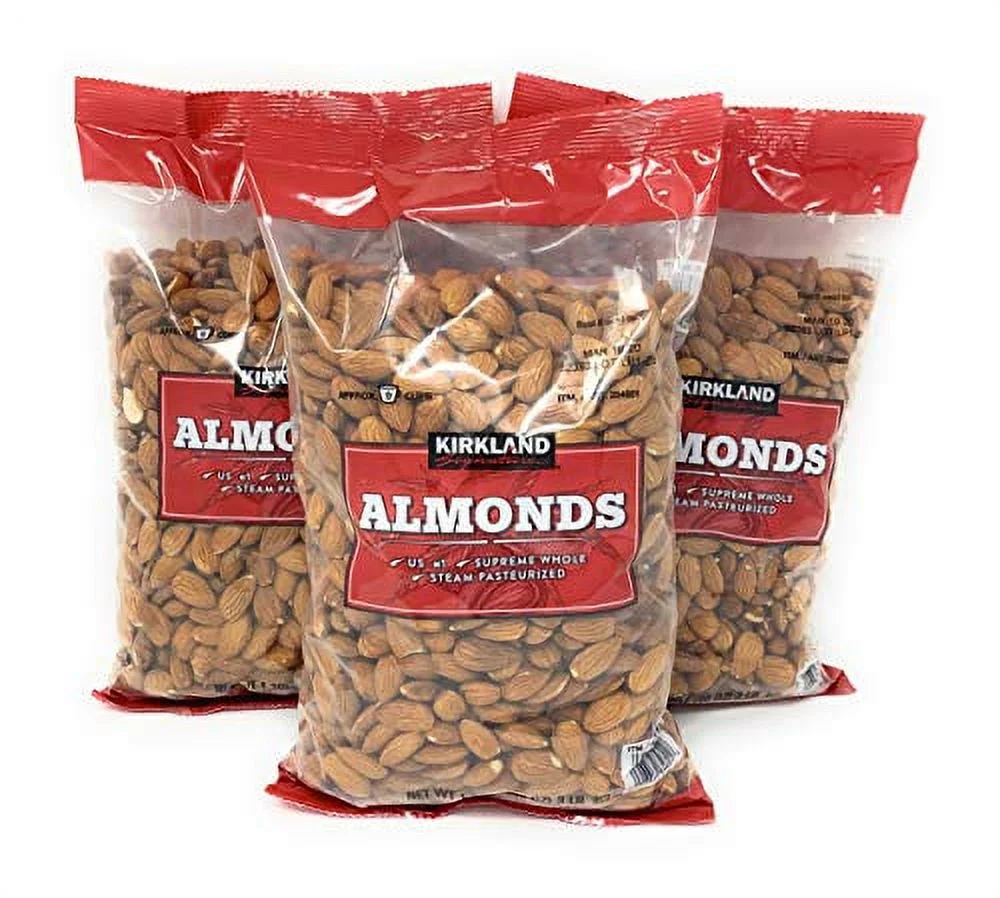 Kirkland Signature Supreme Whole Almonds, 3 Pack (3 Pounds)