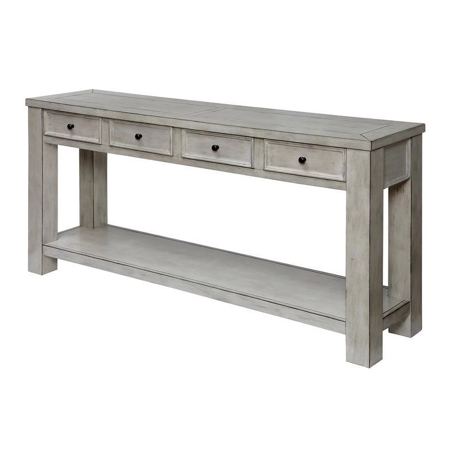 Furniture of America Deston Transitional Wood Console Table in Antique White