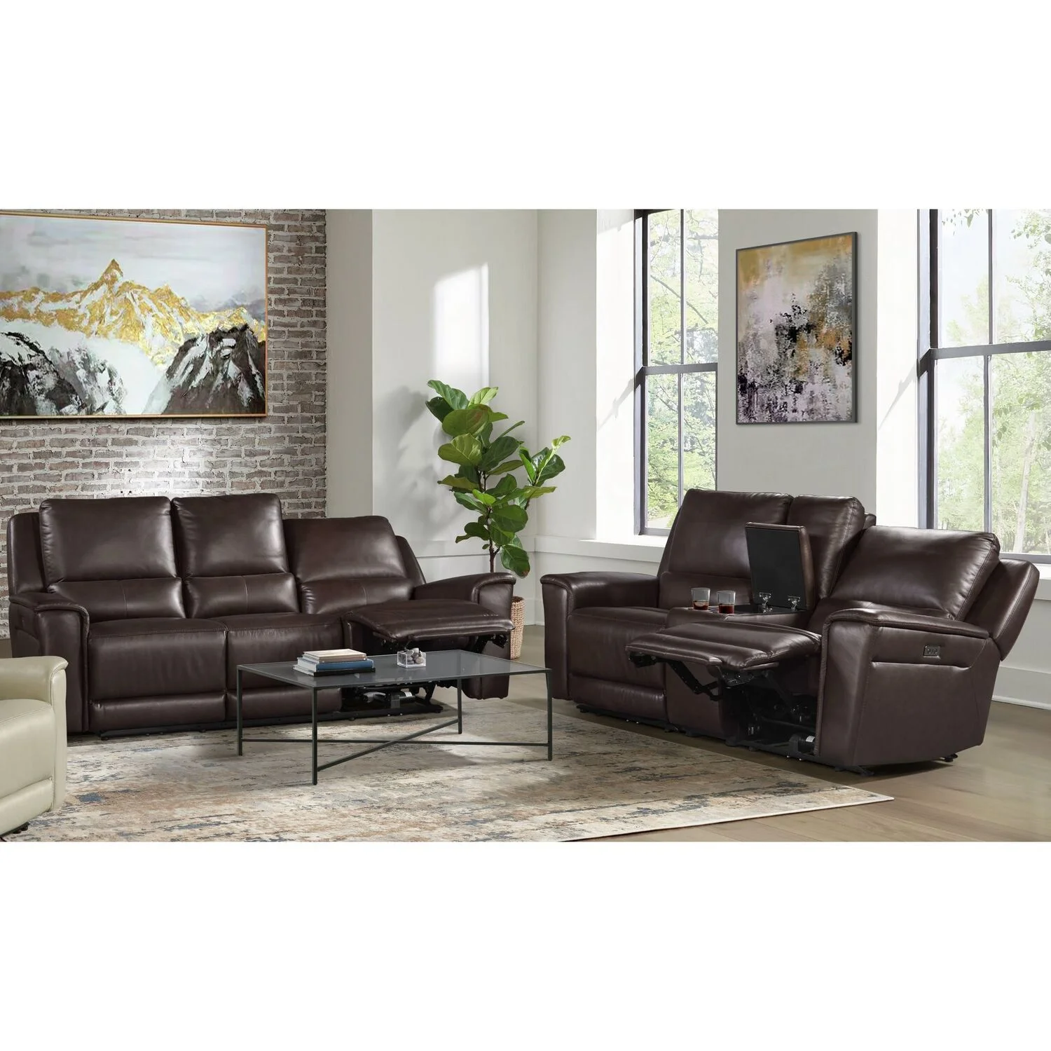 Picket House Furnishings Wylde 2PC Living Room Set in Palais Dark Brown