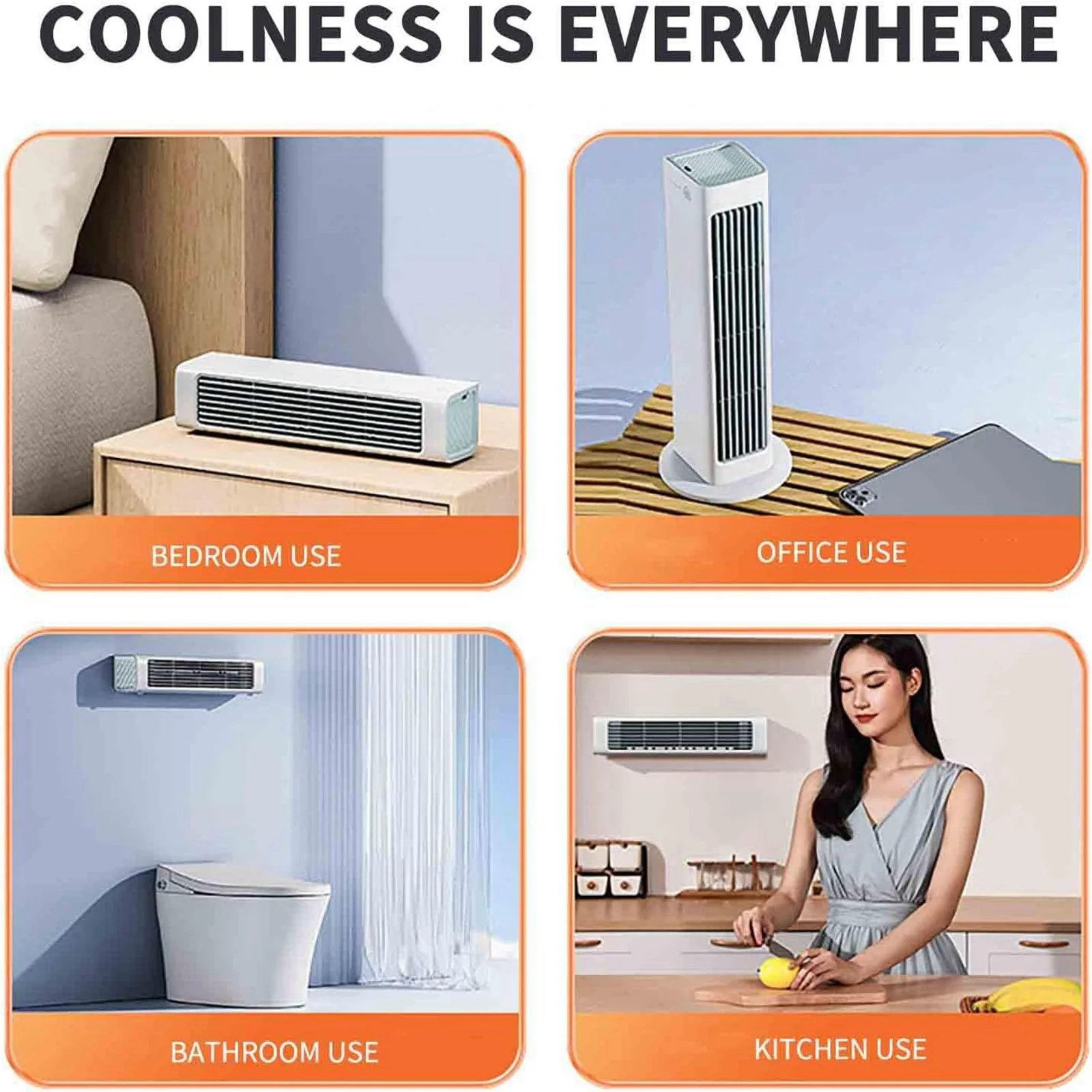 LLQkigsxse Small Window Fans for Bedroom Leafless Tower Fan Multi Functional Vertical/horizontal/wall Installation Remote Control Speed Regulation 60 Swing 4000mAh Rechargeable Boy Birthday Gifts