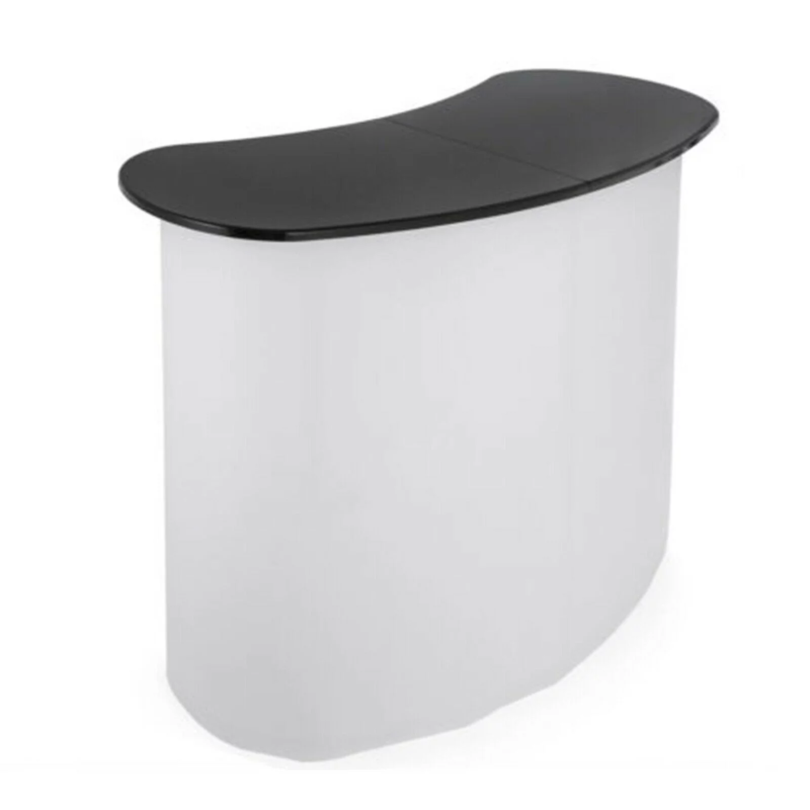 Miumaeov Portable Tradeshow Podium Pop Up Counter Table Stand with 2 Storage Rack Promotion Retail Exhibition Trade Show Display 52