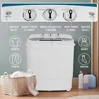 Compact Mini Twin Tub Washing Machine Portable 13lbs Laundry Washer and Dryer