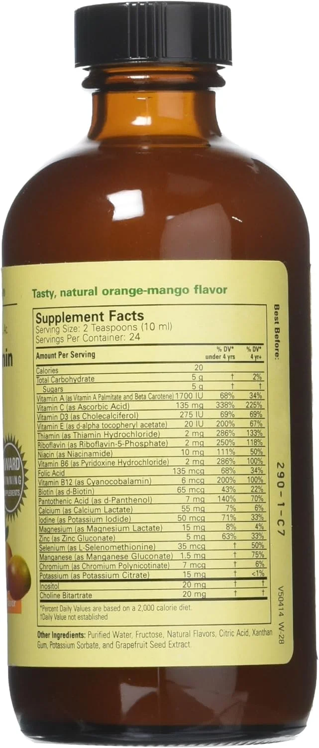 CHILDLIFE ESSENTIALS Multi Vitamin and Mineral for Infants, Babys, Kids, Toddlers, Children, and Teens, 8-Ounce Pack of 2