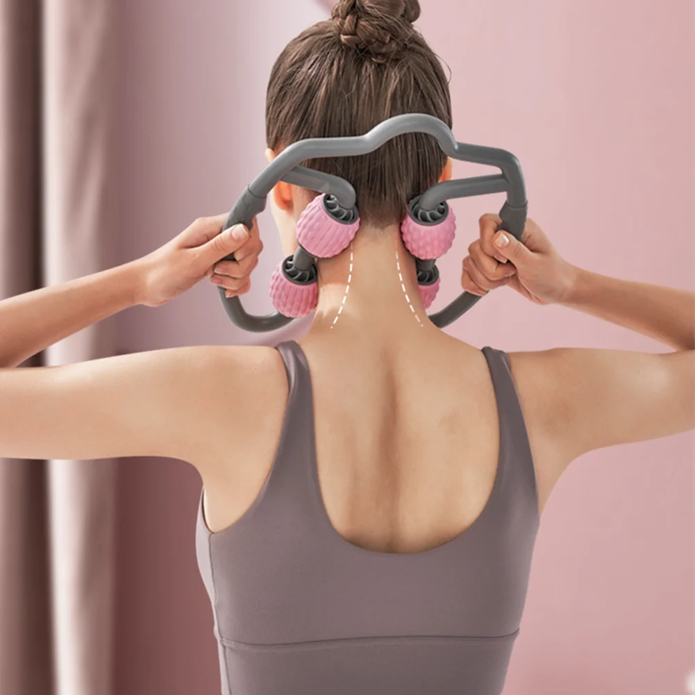 Only Joy Massage apparatus, 4 Wheels Muscle Roller Massager Circular Leg Clamps-360 ° Muscle Roller