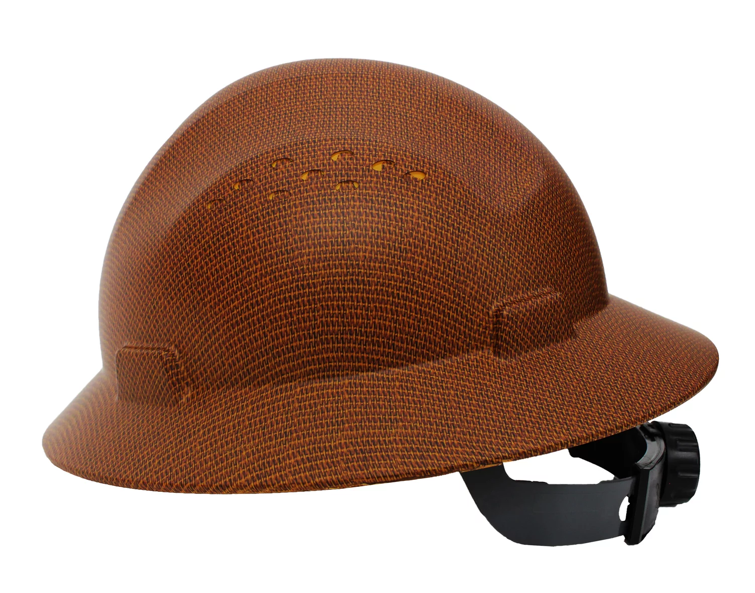 RK Safety RK-HP44-DESIGN, Hard Hat Brim Style with 4 Point Ratchet Suspension (1 EA, Brown)