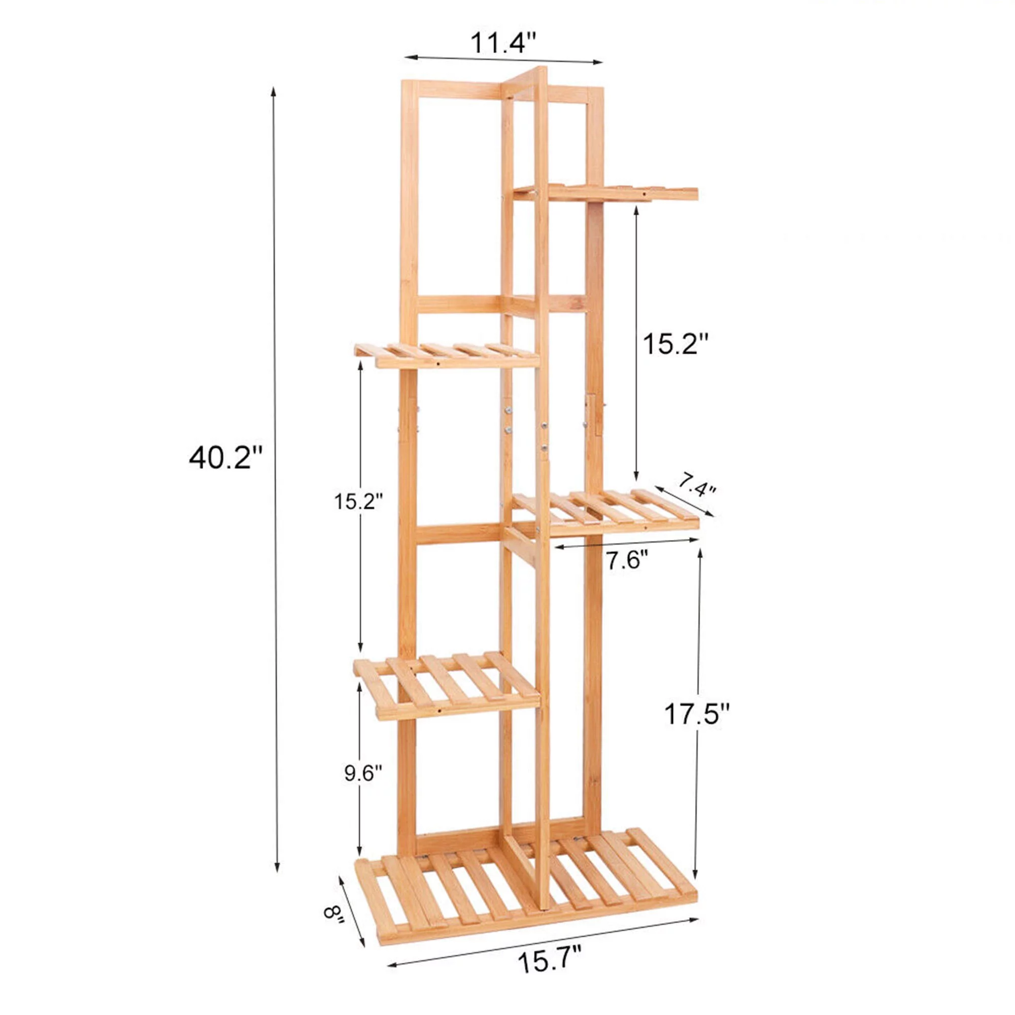 SAYFUT Plant Stand Rack 6 Tier 6 Potted Indoor&Outdoor Multiple Stand Holder Shelf Rack Planter Display for Patio Garden, Living Room, Corner Balcony and Bedroom