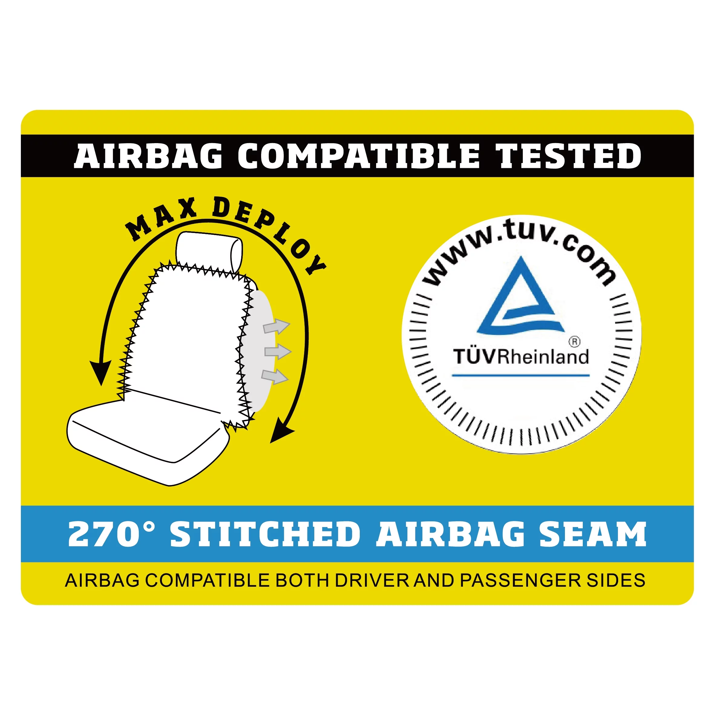 Auto Drive 2PC High Back Seat Covers Aireknit Vapour Polyester Black/Grey - Universal Fit, 2010SC05