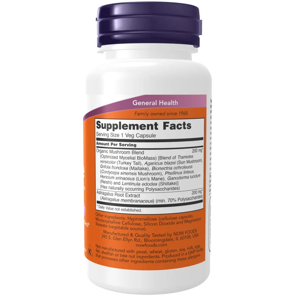 Mushroom Immune Renew, 90 Veg Capsules, Now Foods
