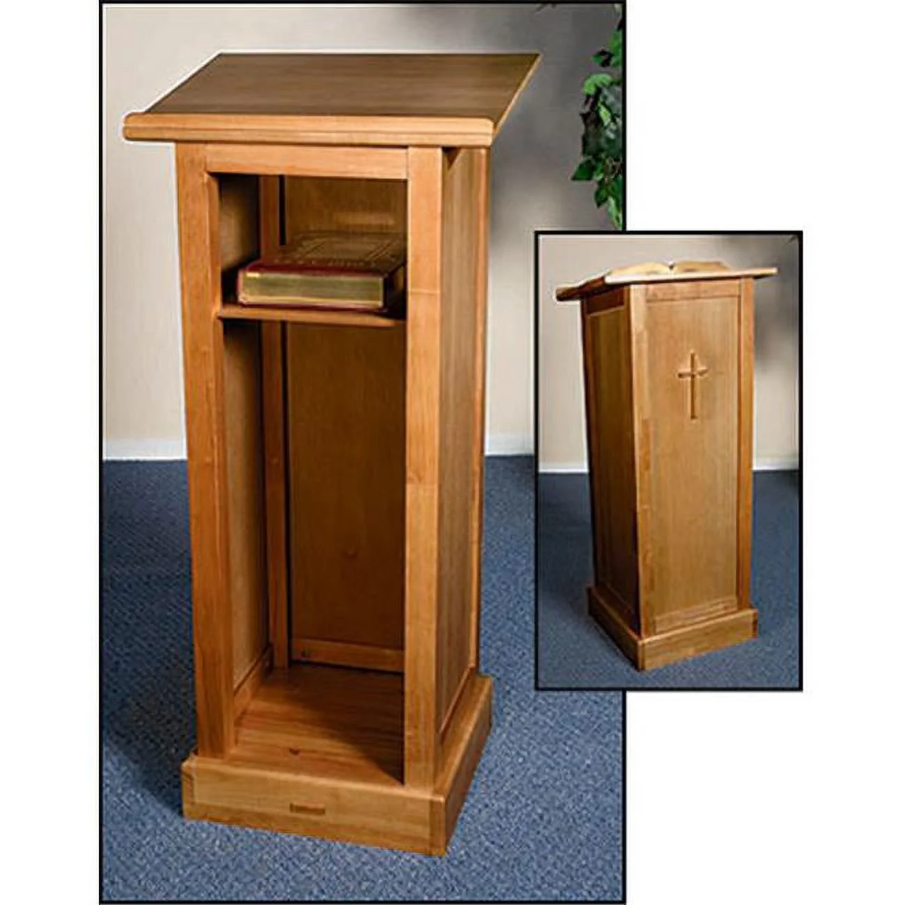 Christian Brands Church Supply GS017 Full Lectern with Shelf