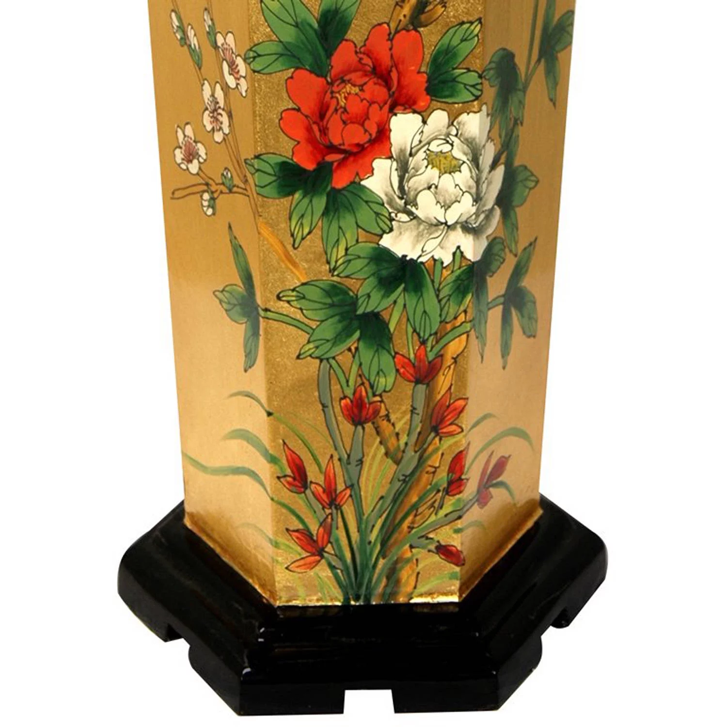 Oriental Furniture Gold Leaf Umbrella Stand, decorative item, oriental design, any occasion, any room